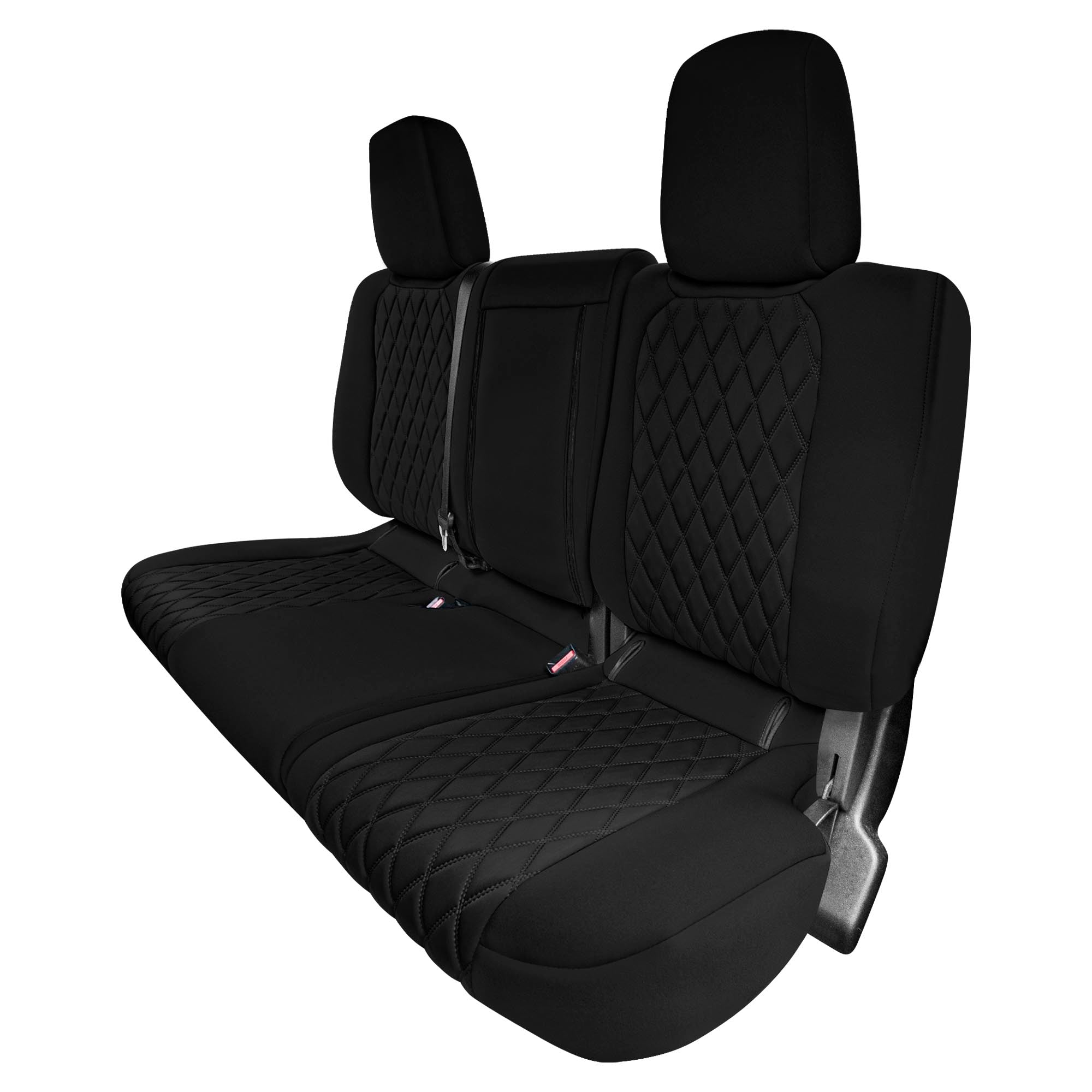 Nissan Frontier - 2022-2024 - Rear Set Seat Covers - Black Ultraflex Neoprene