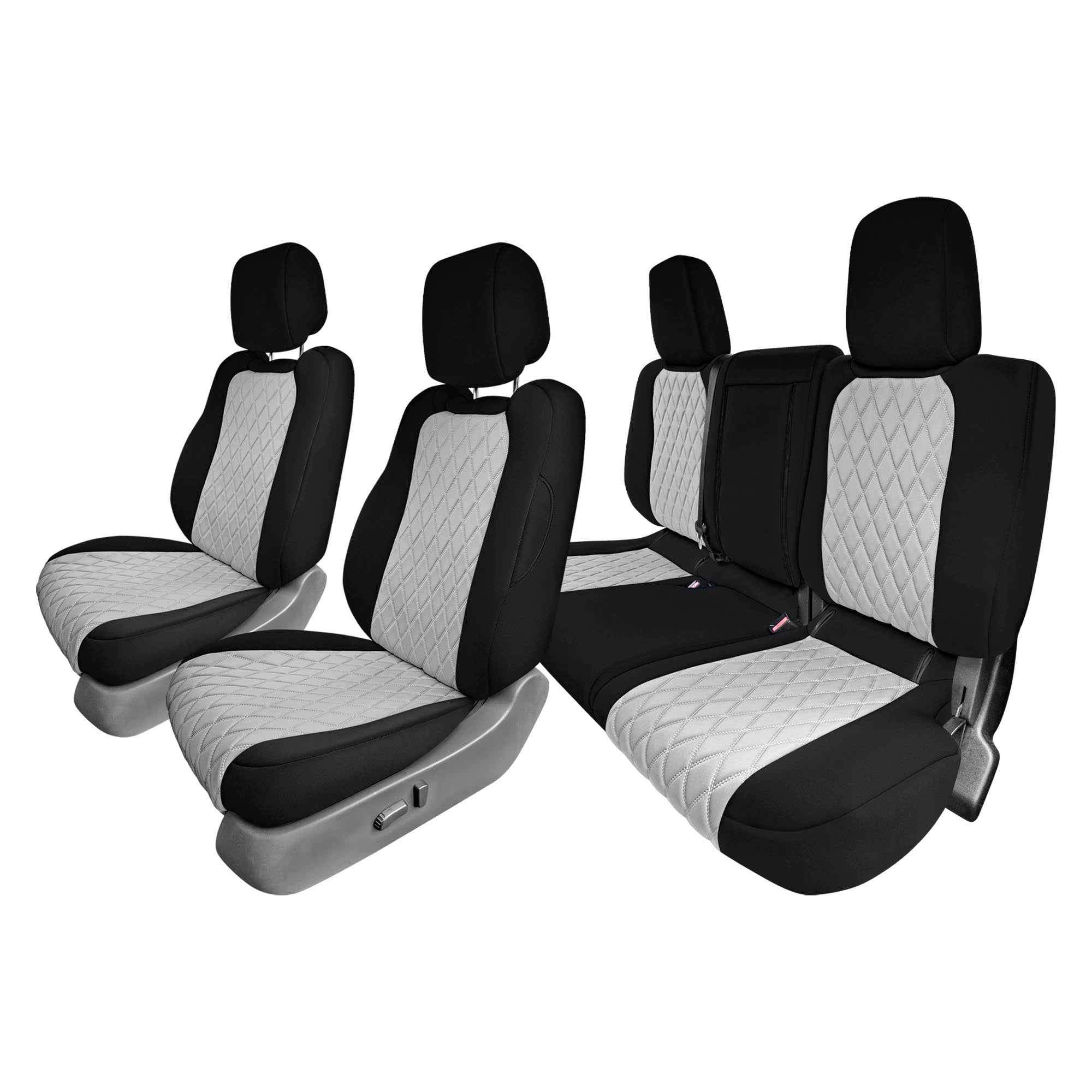 Nissan Frontier - 2022-2024 - Full Set Seat Covers - Gray Ultraflex Neoprene