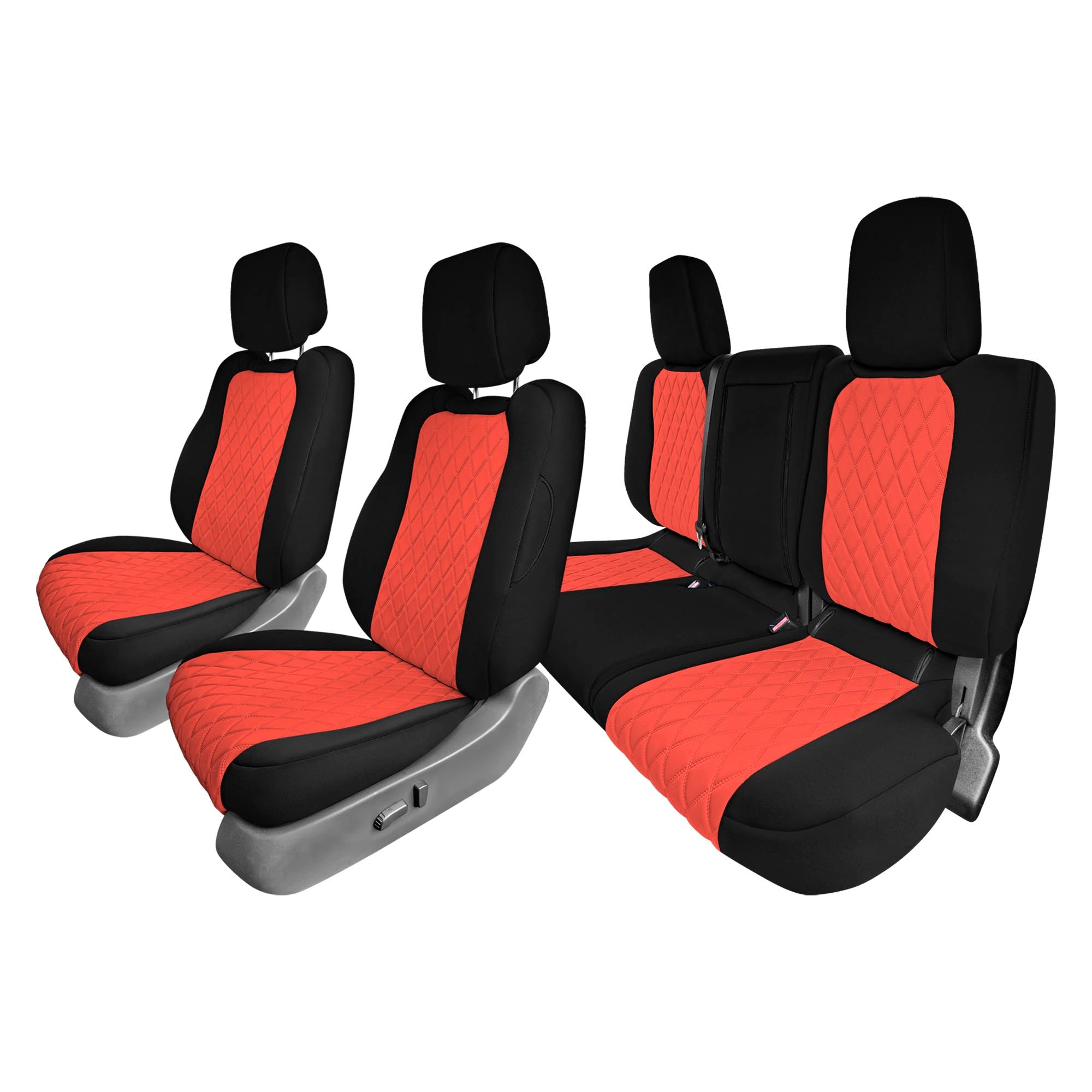 Nissan Frontier - 2022-2024 - Full Set Seat Covers - Red Ultraflex Neoprene