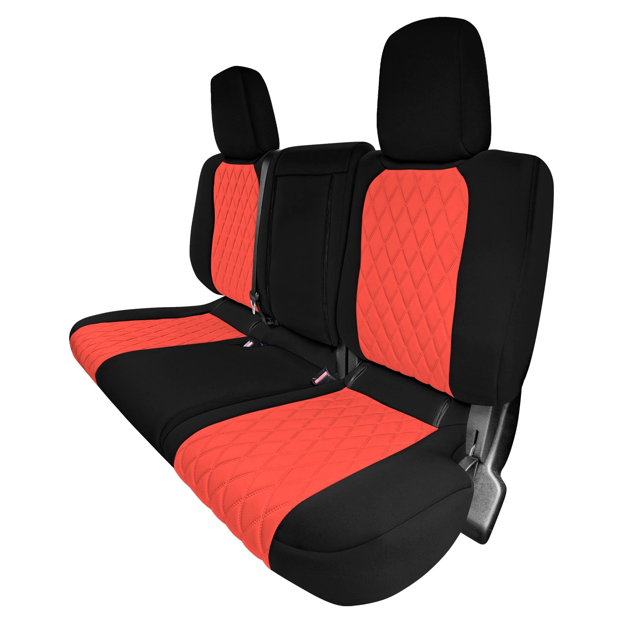 Nissan Frontier - 2022-2024 - Rear Set Seat Covers - Red Ultraflex Neoprene