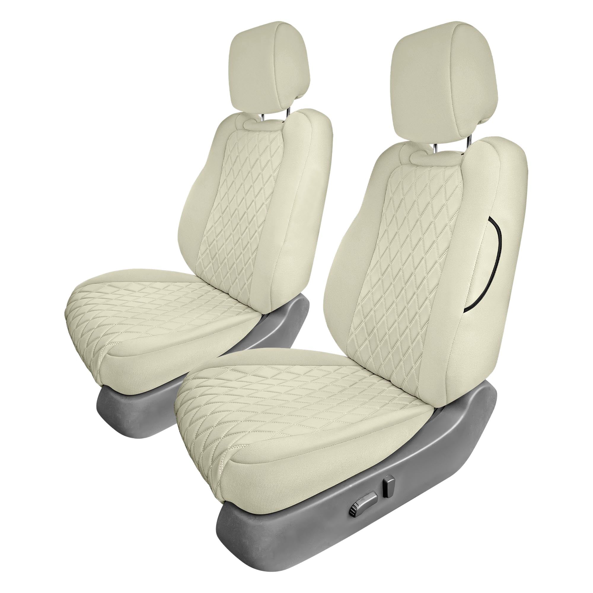Nissan Frontier - 2022-2024 - Front Set Seat Covers - Solid Beige Ultraflex Neoprene