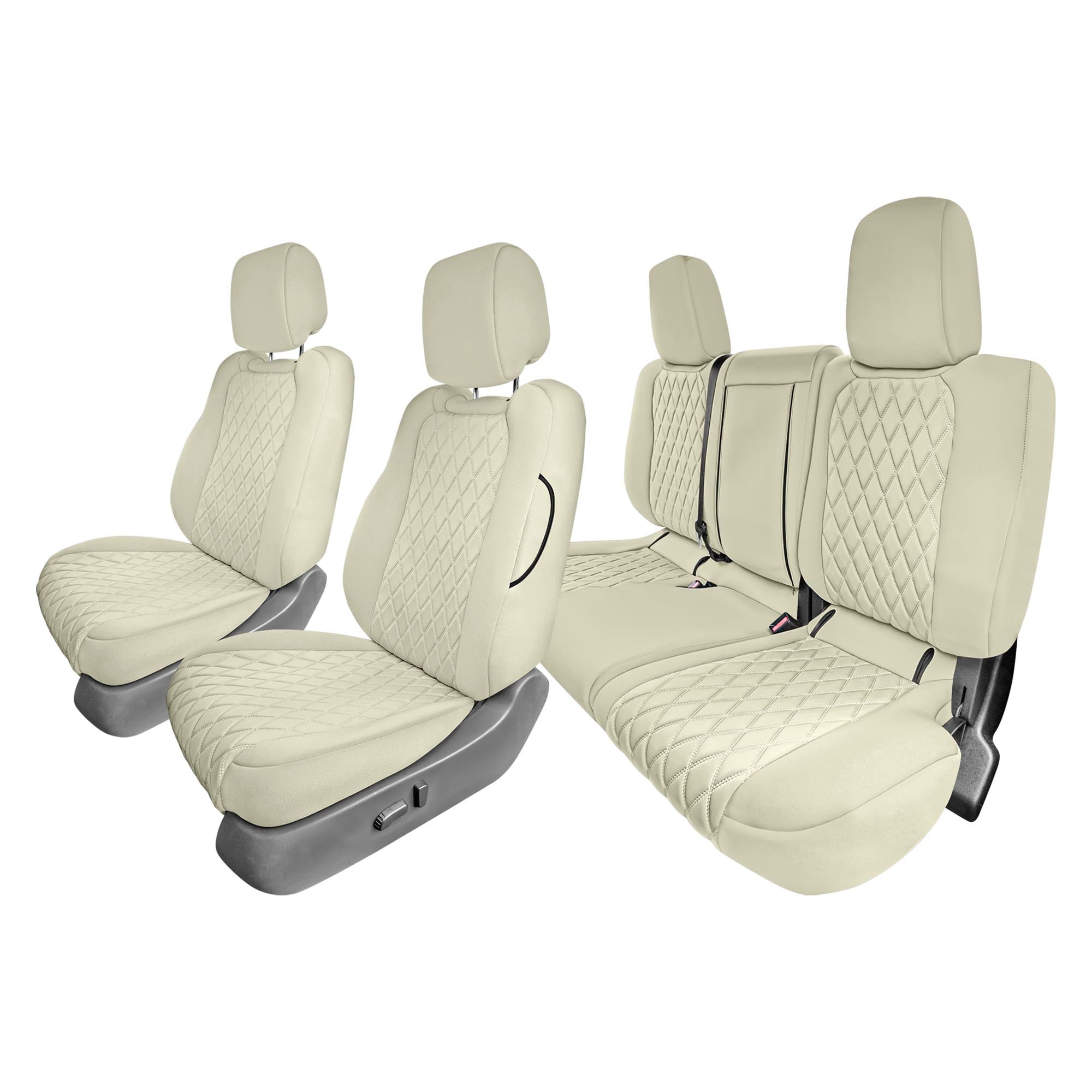 Nissan Frontier - 2022-2024 - Full Set Seat Covers - Solid Beige Ultraflex Neoprene