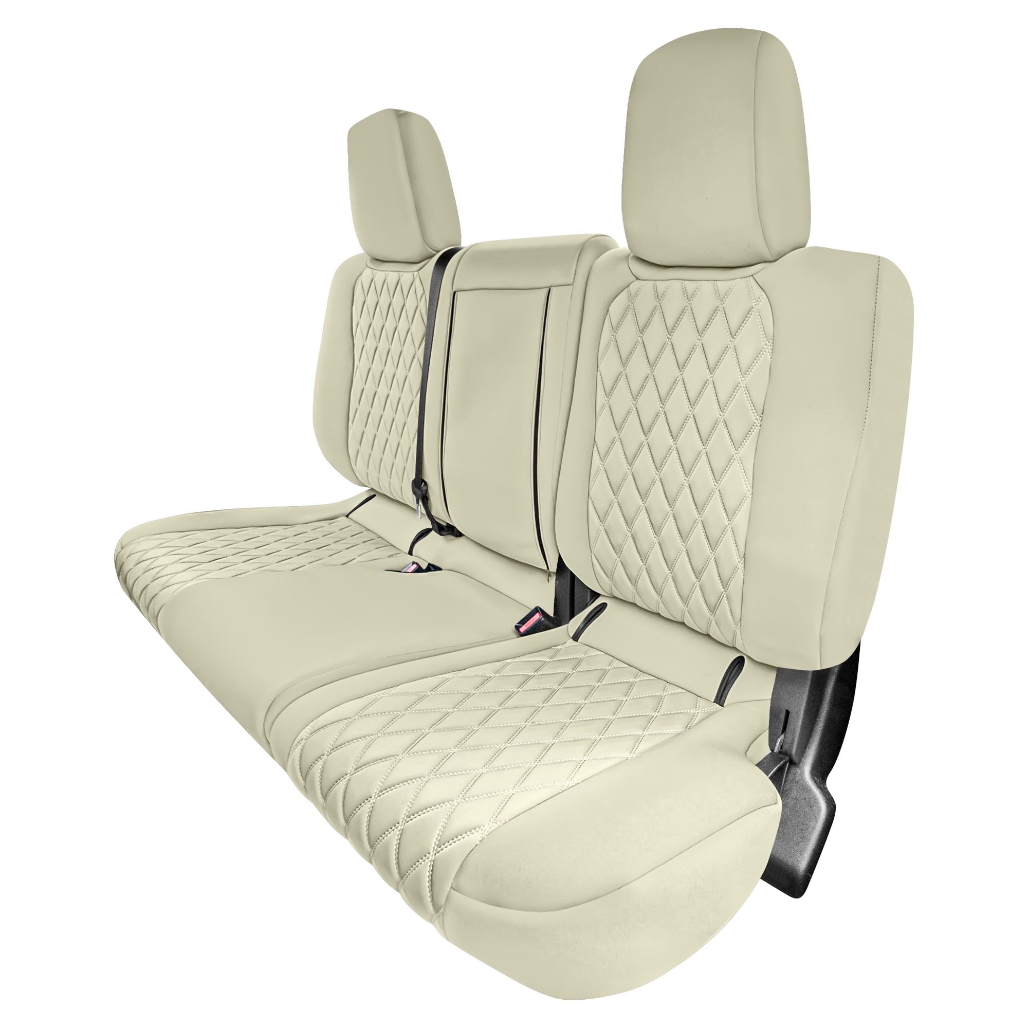 Nissan Frontier - 2022-2024 - Rear Set Seat Covers - Solid Beige Ultraflex Neoprene