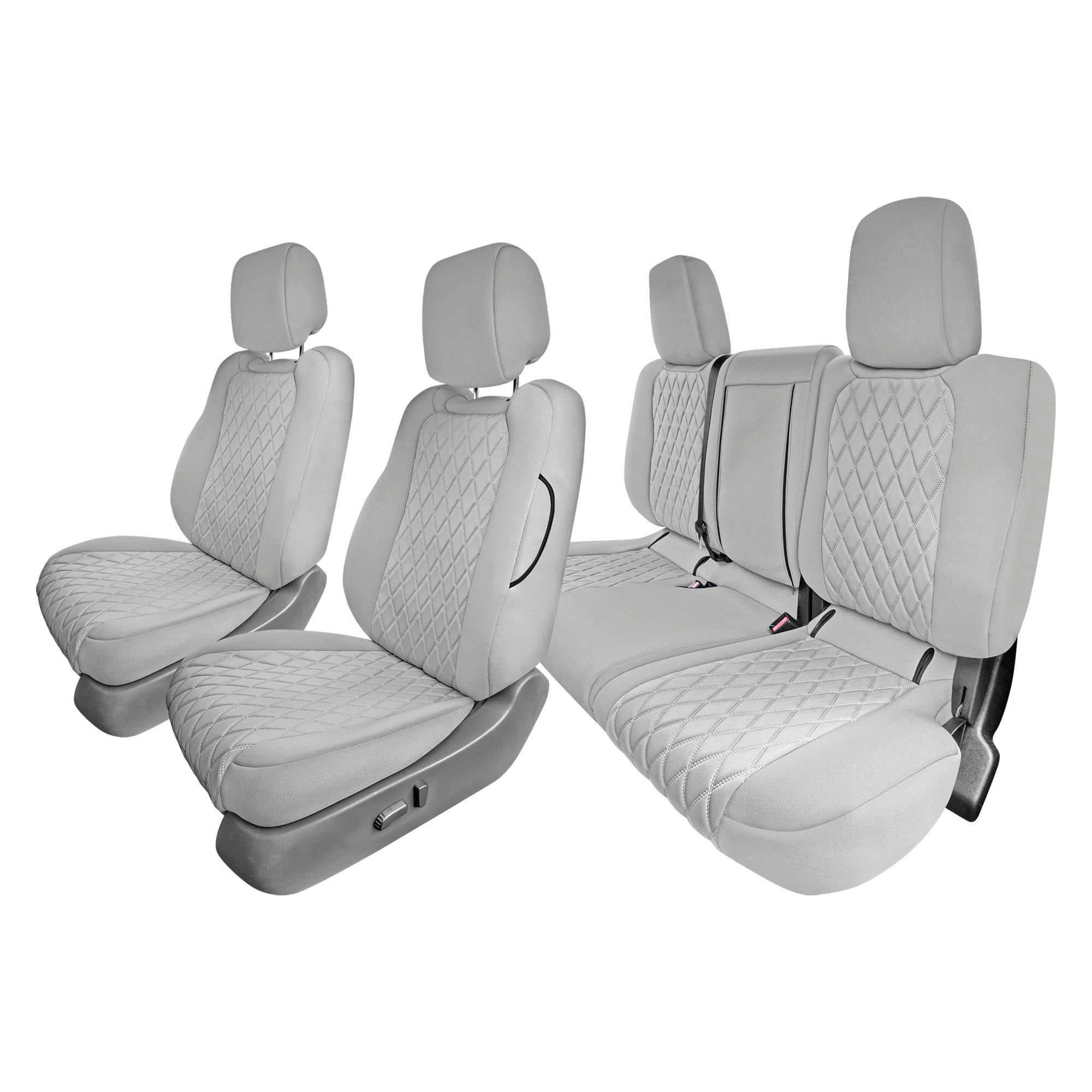 Nissan Frontier - 2022-2024 - Full Set Seat Covers - Solid Gray Ultraflex Neoprene