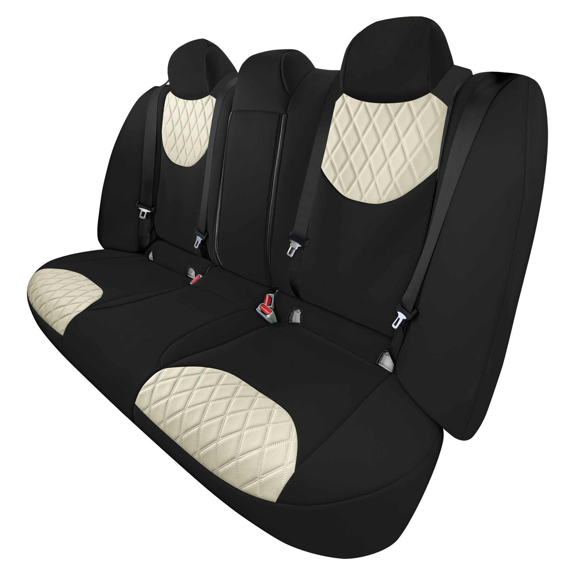 Nissan Altima - 2019 - 2025 - Rear Set Seat Covers - Beige Ultraflex Neoprene