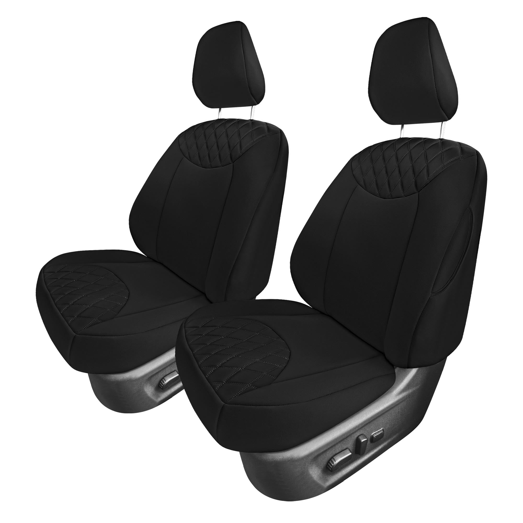 Nissan Altima - 2019 - 2025 - Front Set Seat Covers - Black Ultraflex Neoprene