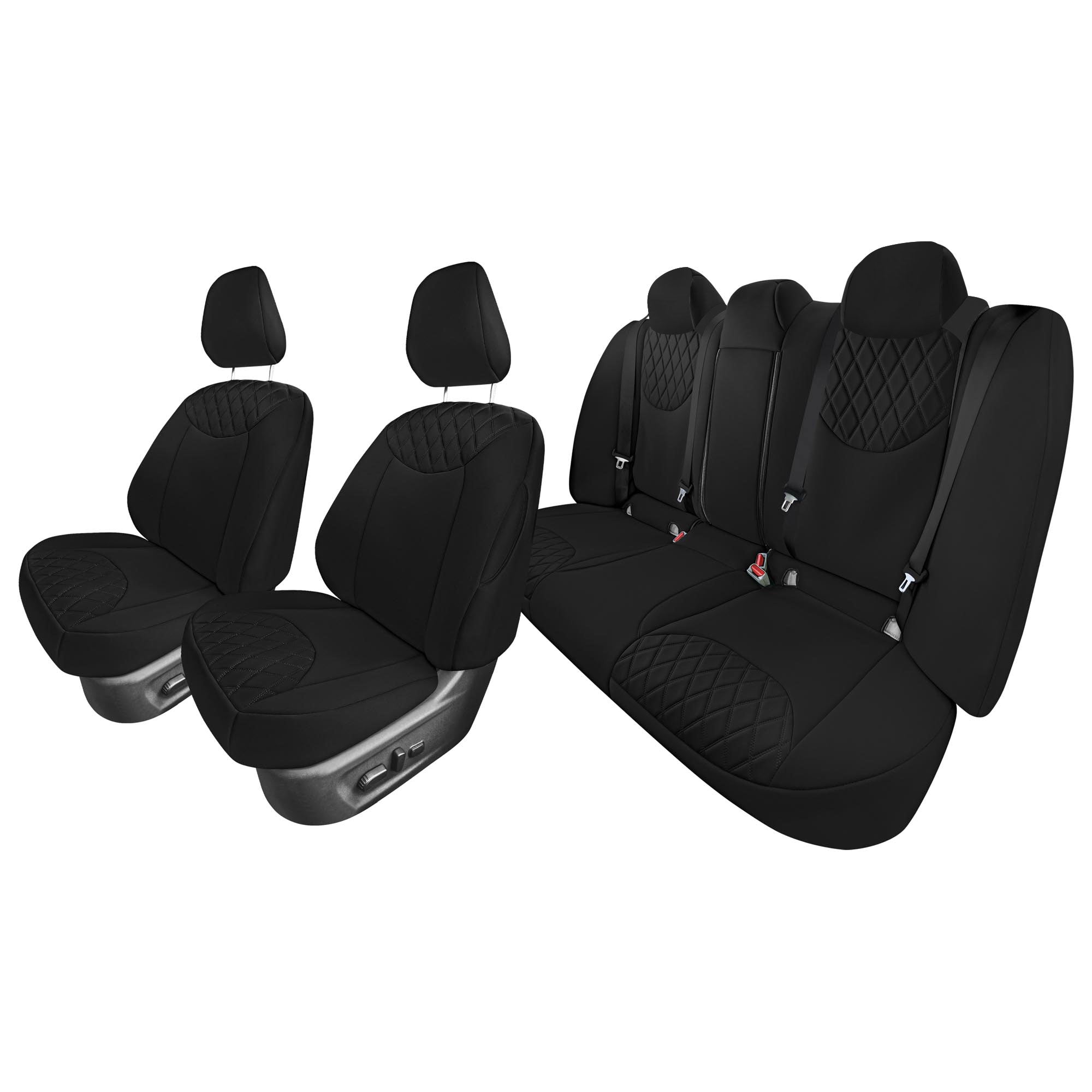 Nissan Altima - 2019 - 2025 - Full Set Seat Covers - Black Ultraflex Neoprene