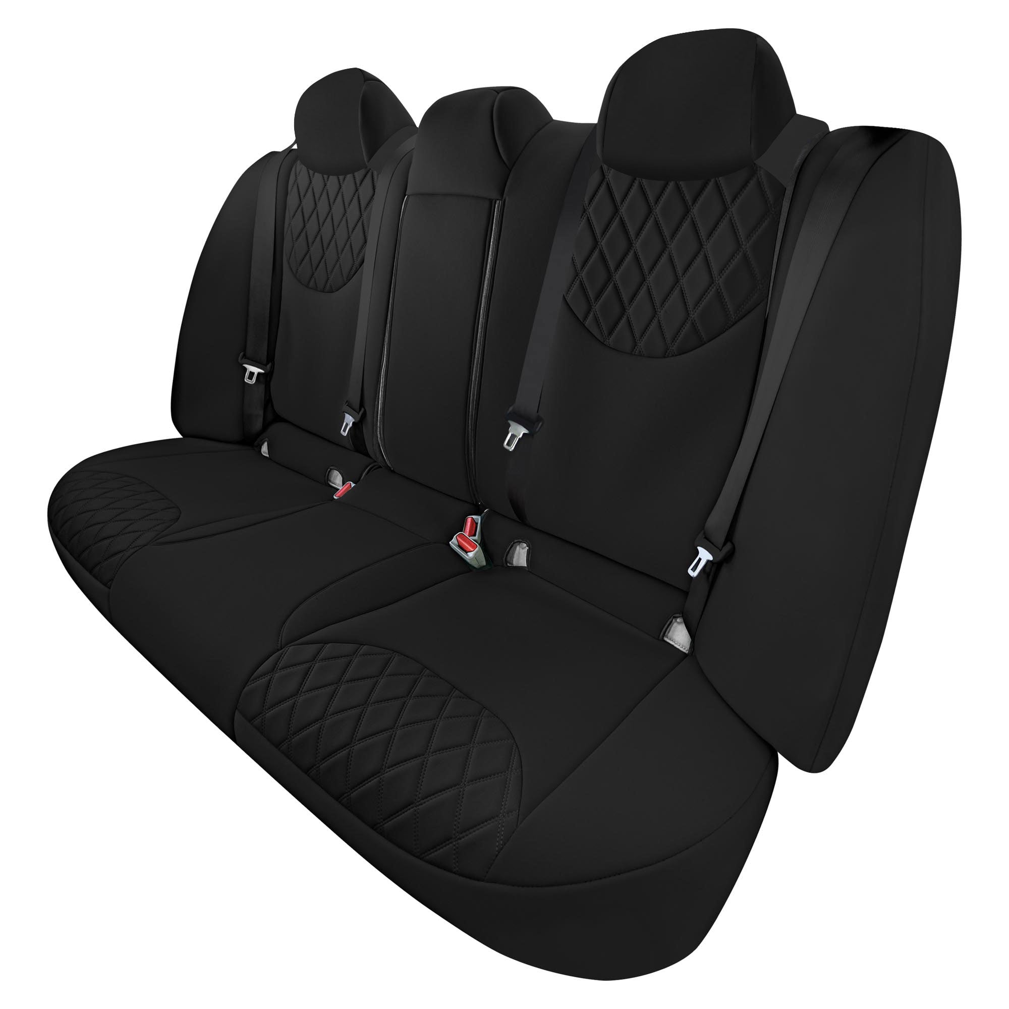 Nissan Altima - 2019 - 2025 - Rear Set Seat Covers - Black Ultraflex Neoprene