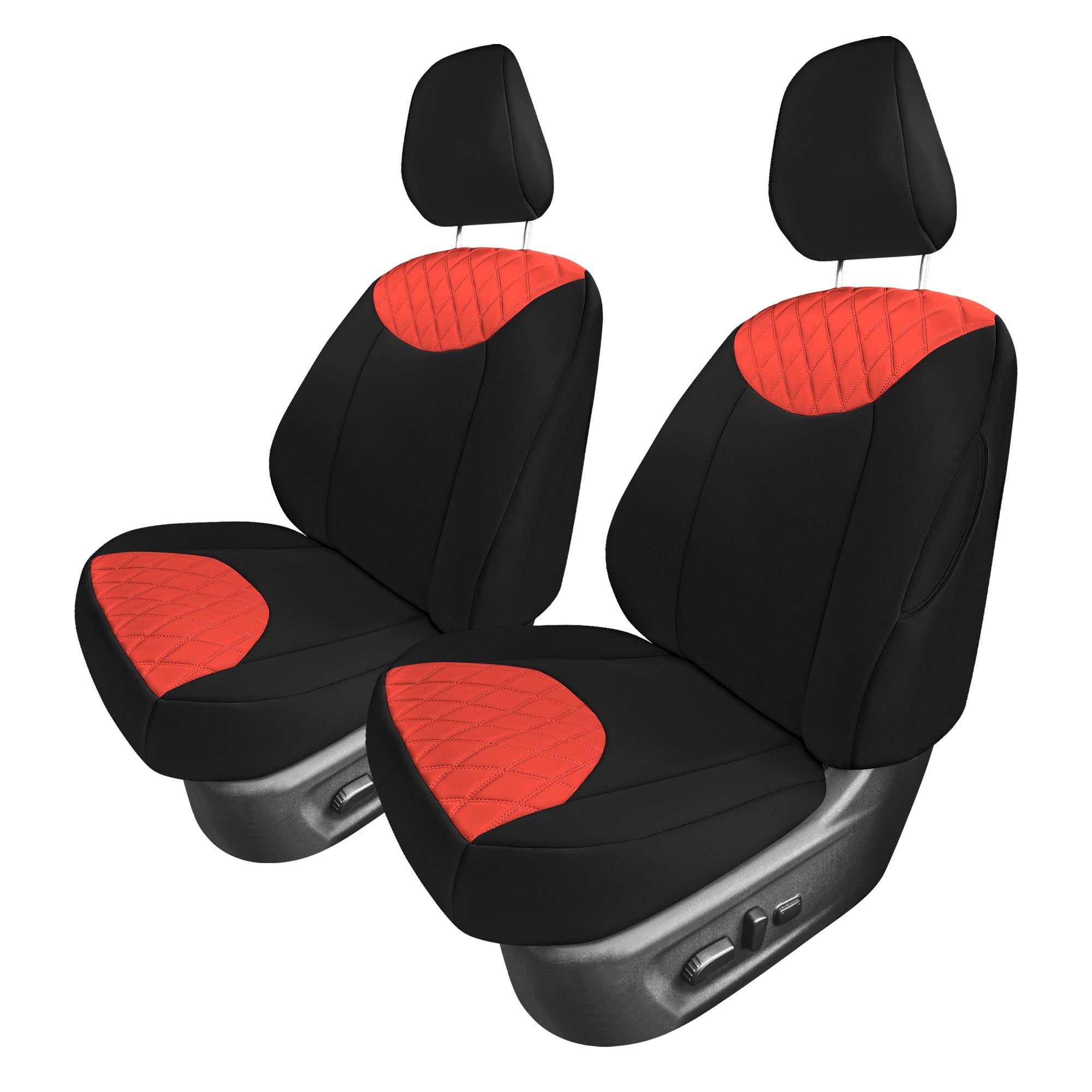 Nissan Altima - 2019 - 2025 - Front Set Seat Covers - Red Ultraflex Neoprene