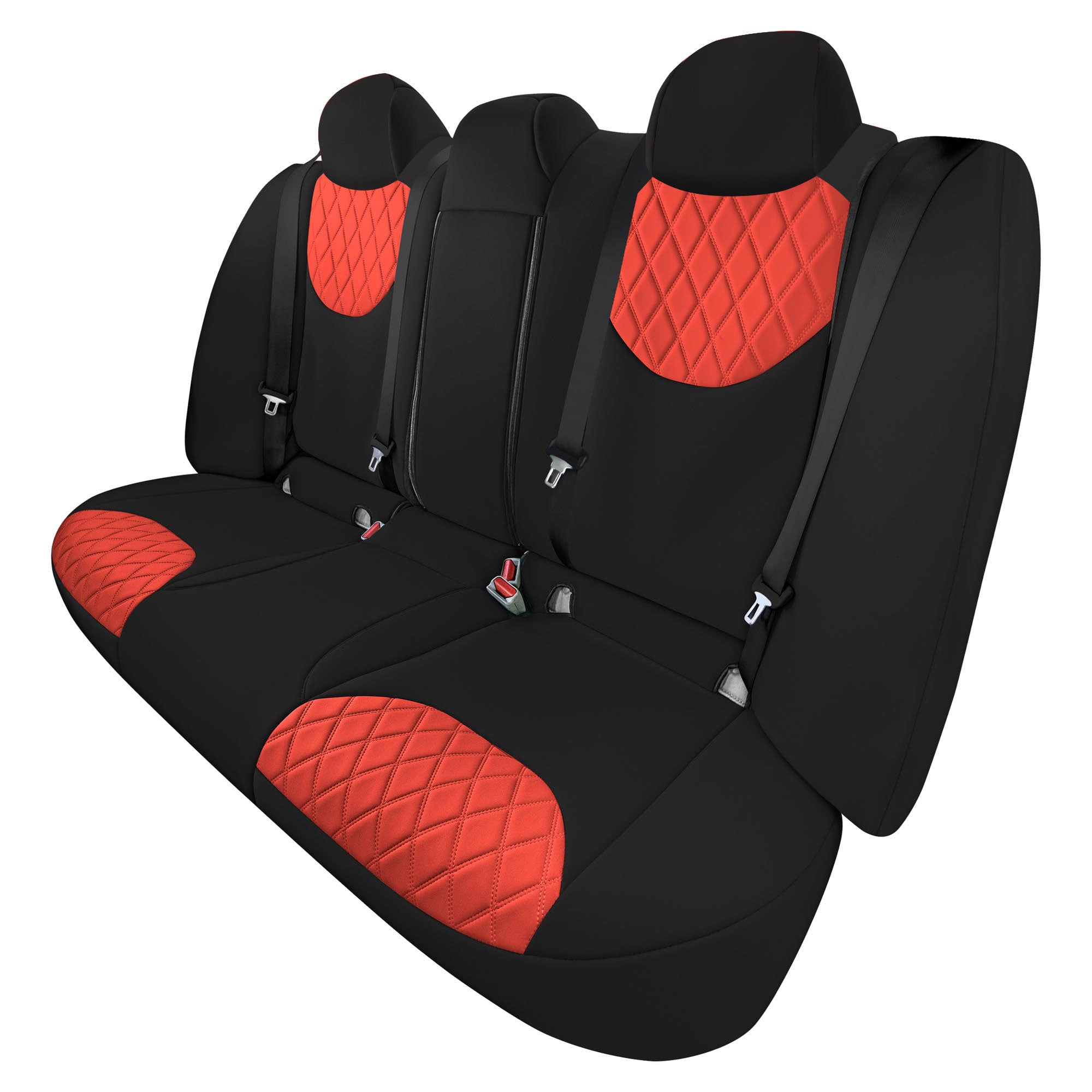 Nissan Altima - 2019 - 2023 - Rear Set Seat Covers - Red Ultraflex Neoprene