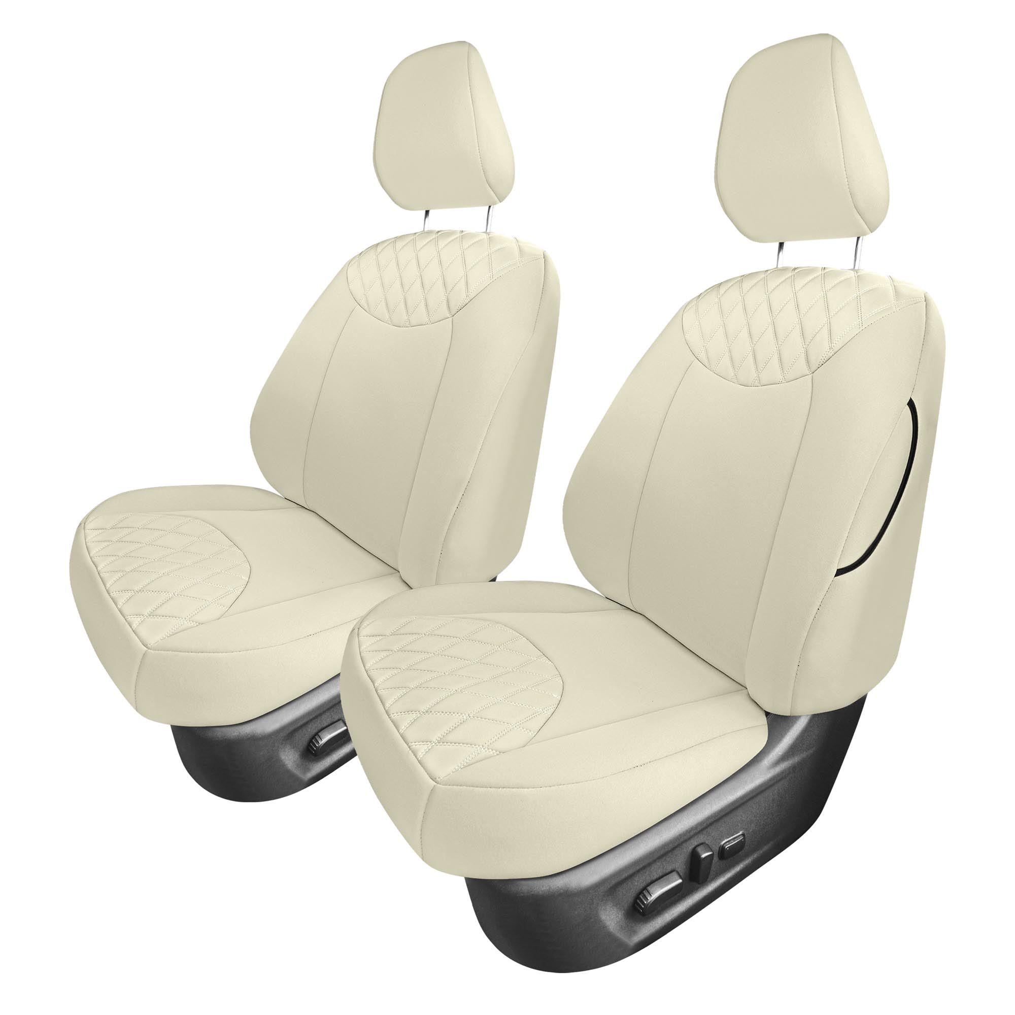 Nissan Altima - 2019 - 2025 - Front Set Seat Covers - Solid Beige Ultraflex Neoprene