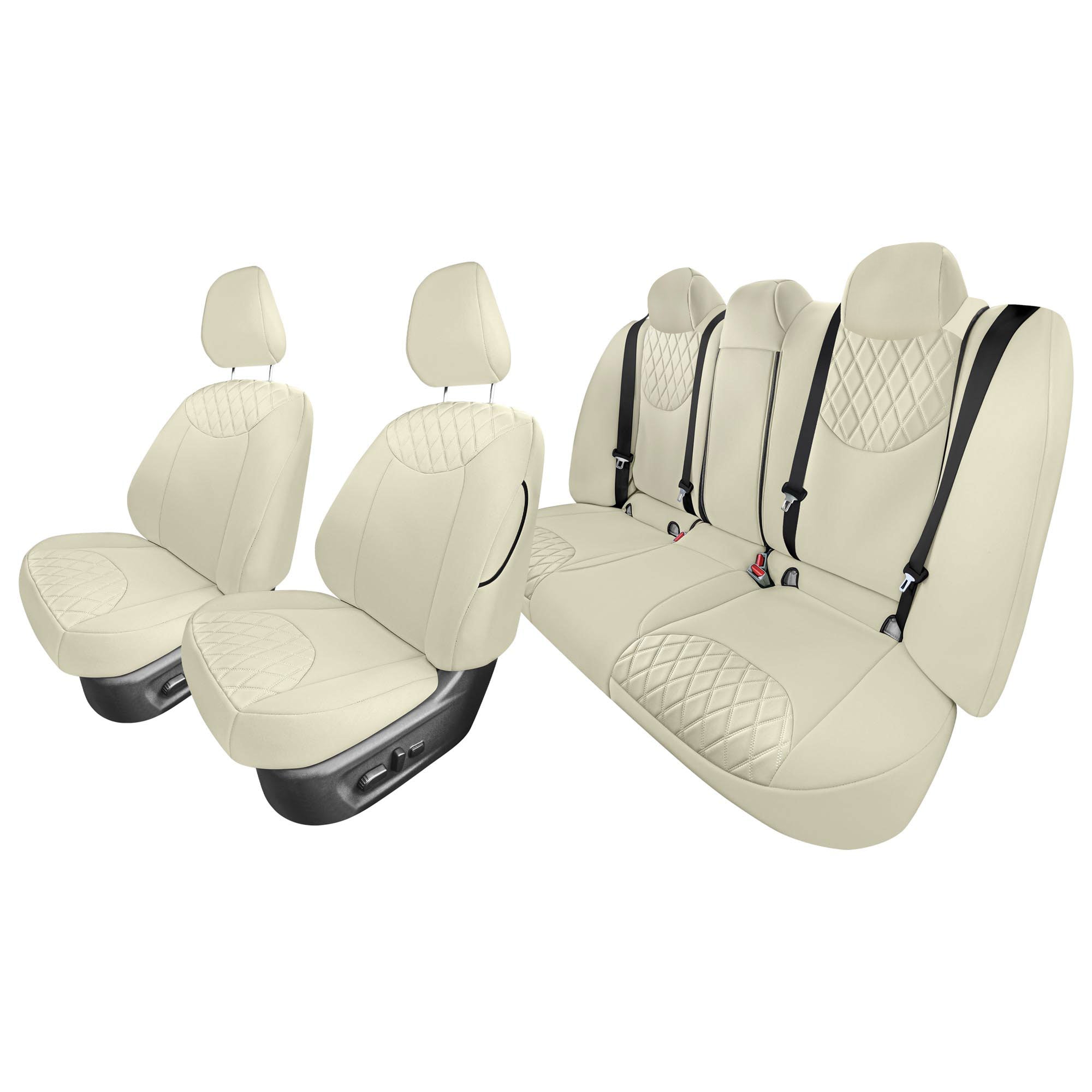 Nissan Altima - 2019 - 2023 - Full Set Seat Covers - Solid Beige Ultraflex Neoprene