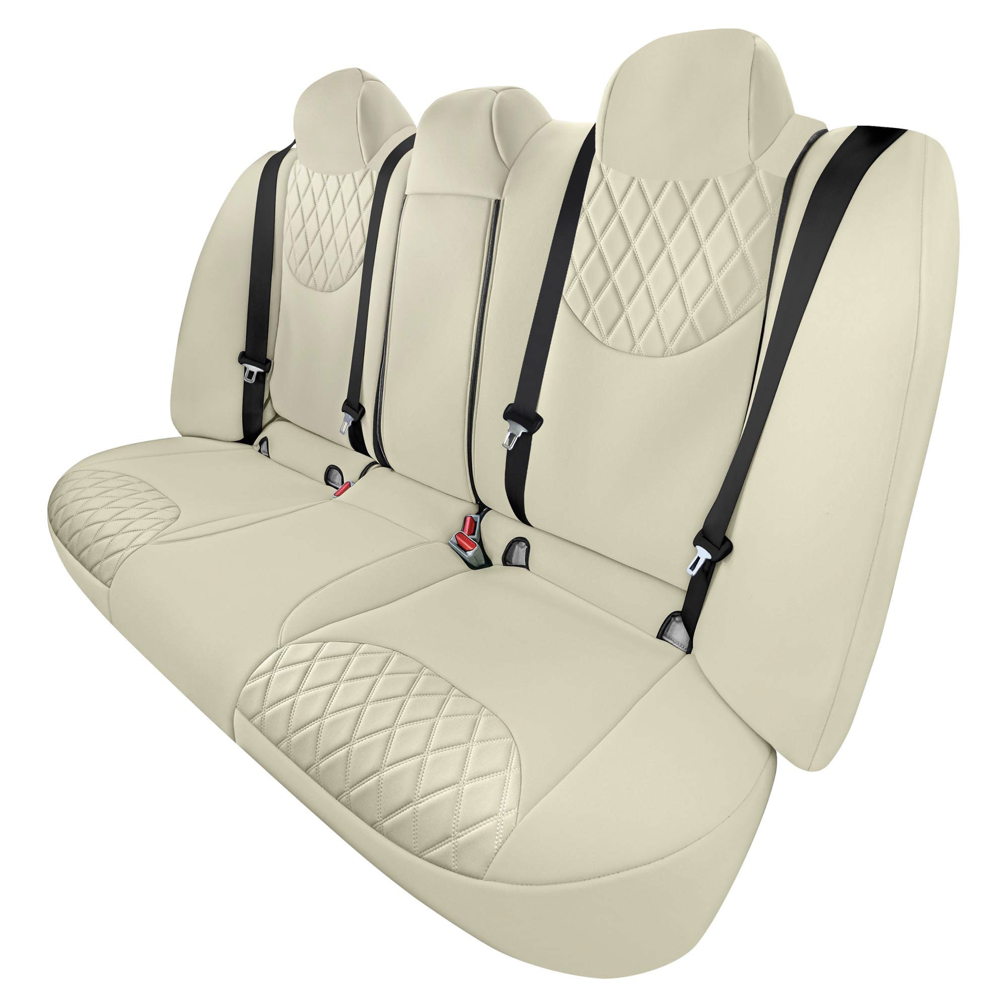 Nissan Altima - 2019 - 2023 - Rear Set Seat Covers - Solid Beige Ultraflex Neoprene
