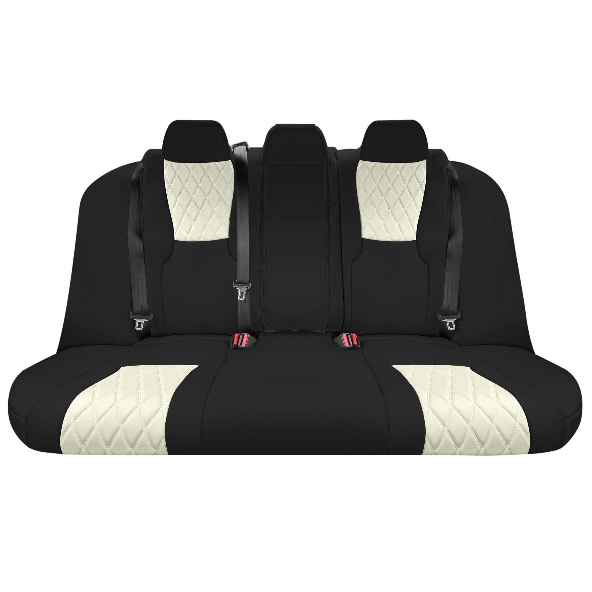 Honda Accord LX | Sport Hybrid 2018-2024 - Rear Set Seat Covers (Solid Bench) - Beige Ultraflex Neoprene