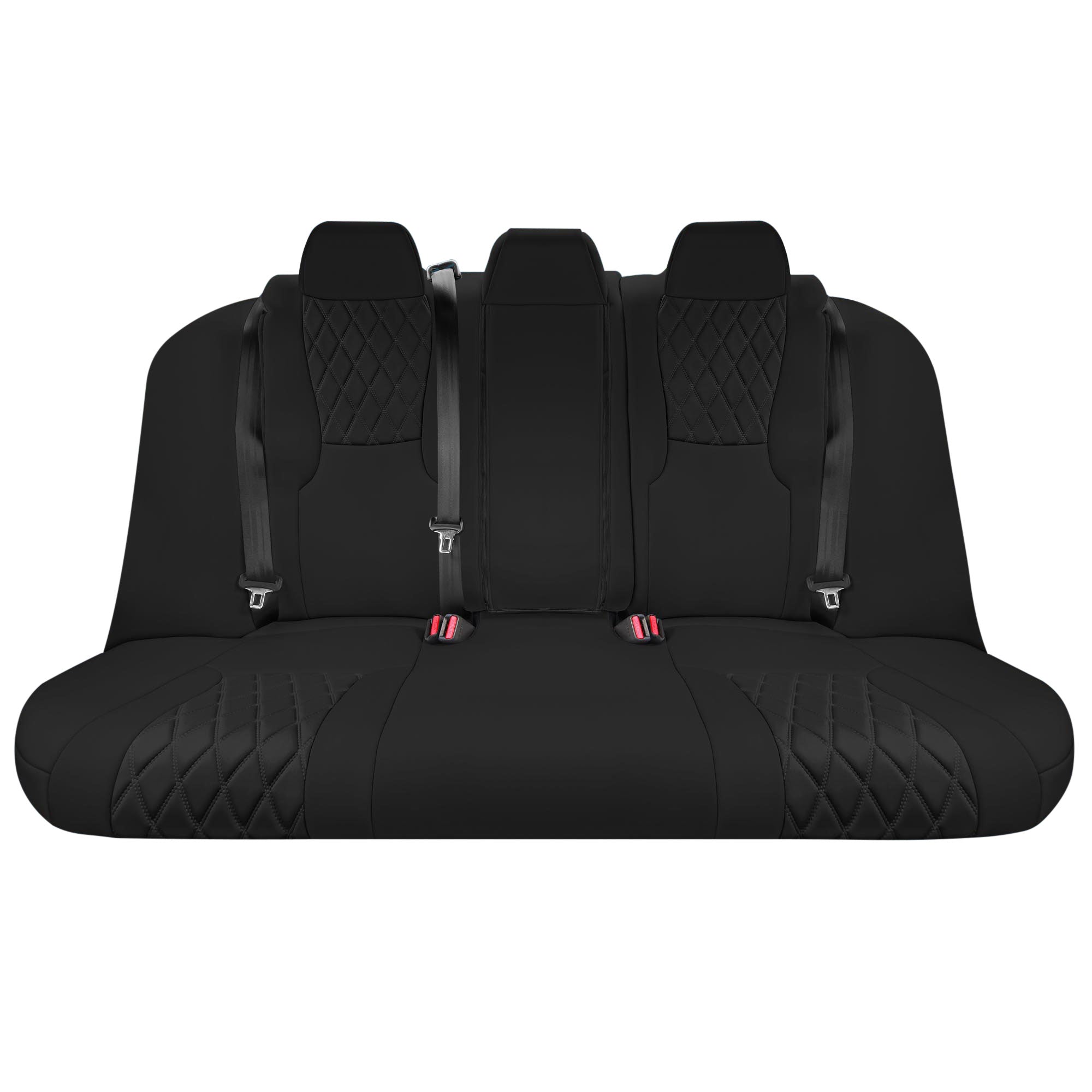 Honda Accord LX | Sport Hybrid 2018-2024 - Rear Set Seat Covers (Solid Bench) - Black Ultraflex Neoprene