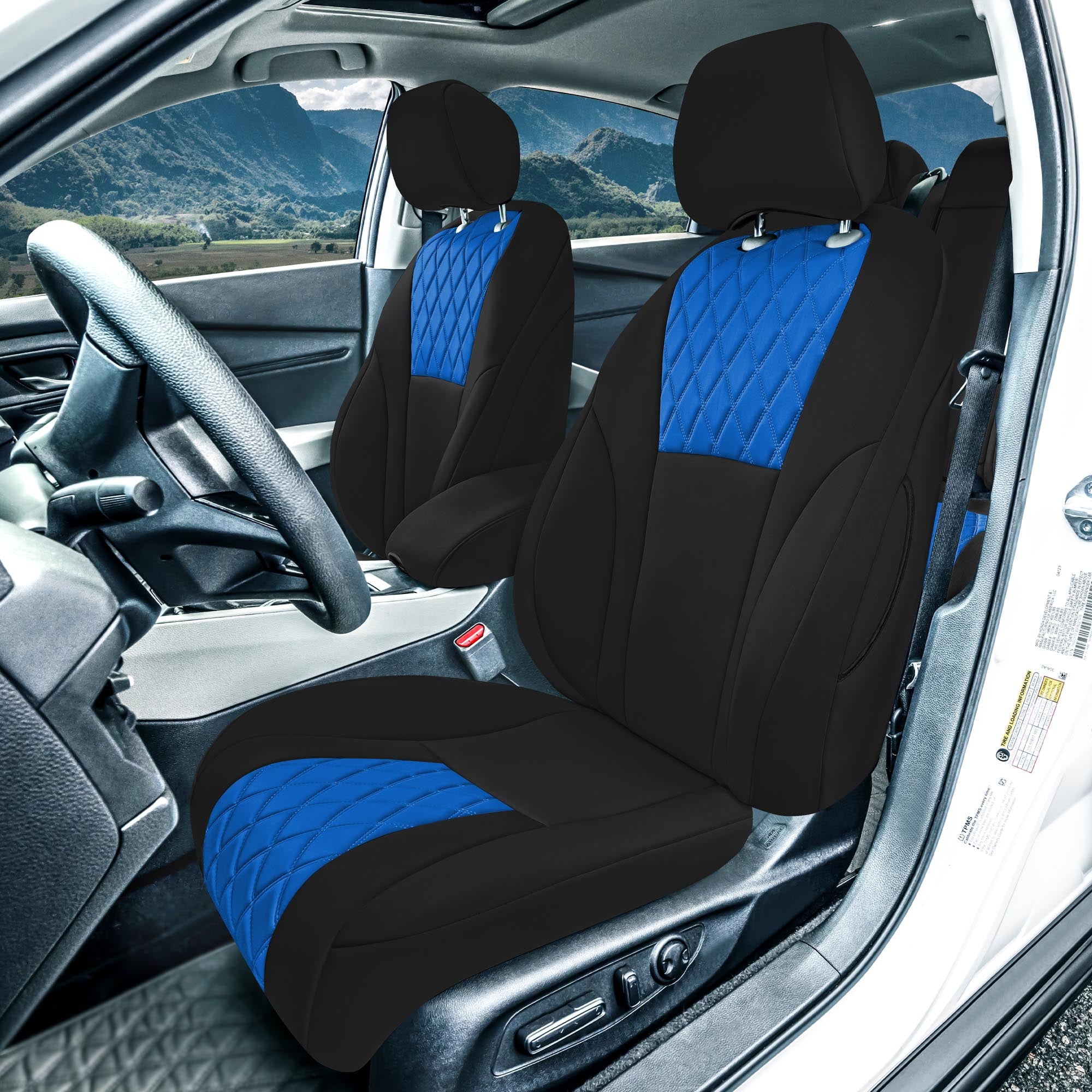 Honda Accord 2023 - 2024 - Front Set Seat Covers - Blue Ultraflex Neoprene