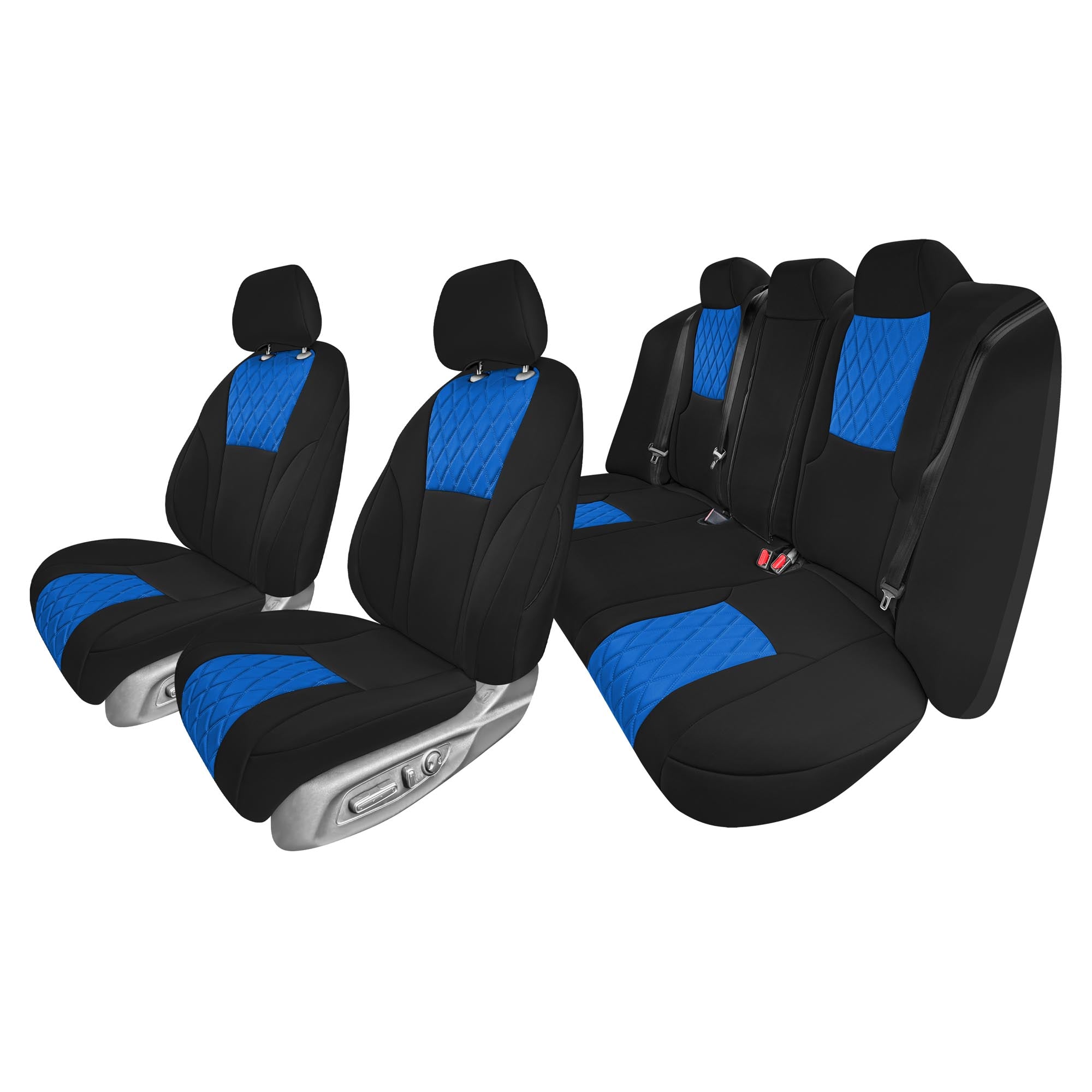 Honda Accord LX | Sport Hybrid 2023-2024 - Full Set Seat Covers (Solid Bench) - Blue Ultraflex Neoprene