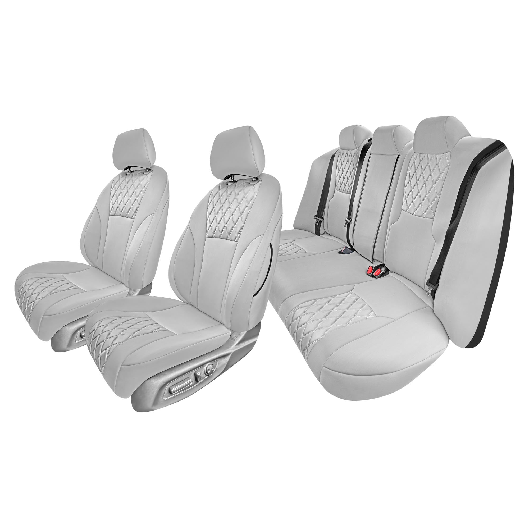 Honda Accord 2023 - 2024 - Full Set Seat Covers - Solid Gray Ultraflex Neoprene