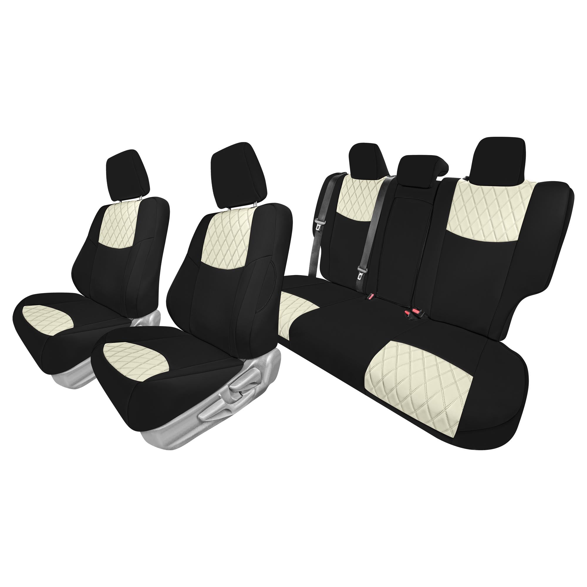 Toyota Corolla S | SE | LE 2014-2019 - Full Set Seat Covers - Beige Ultraflex Neoprene