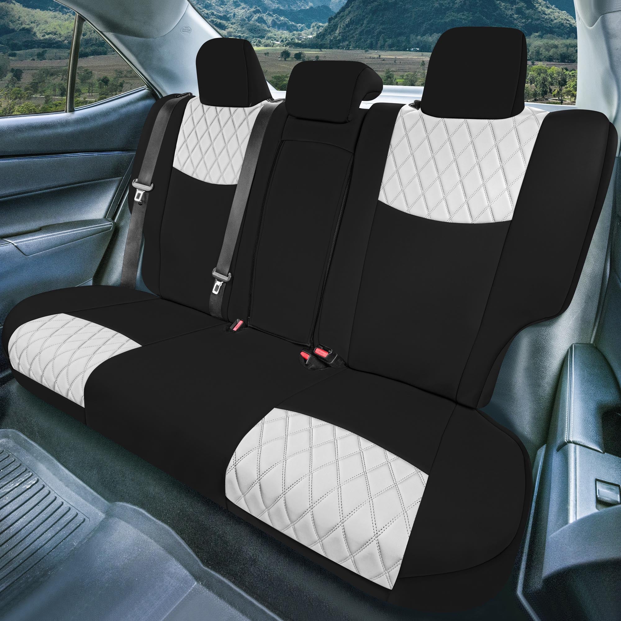 Toyota Corolla S | SE | LE 2014-2019 - Rear Set Seat Covers - Gray Ultraflex Neoprene