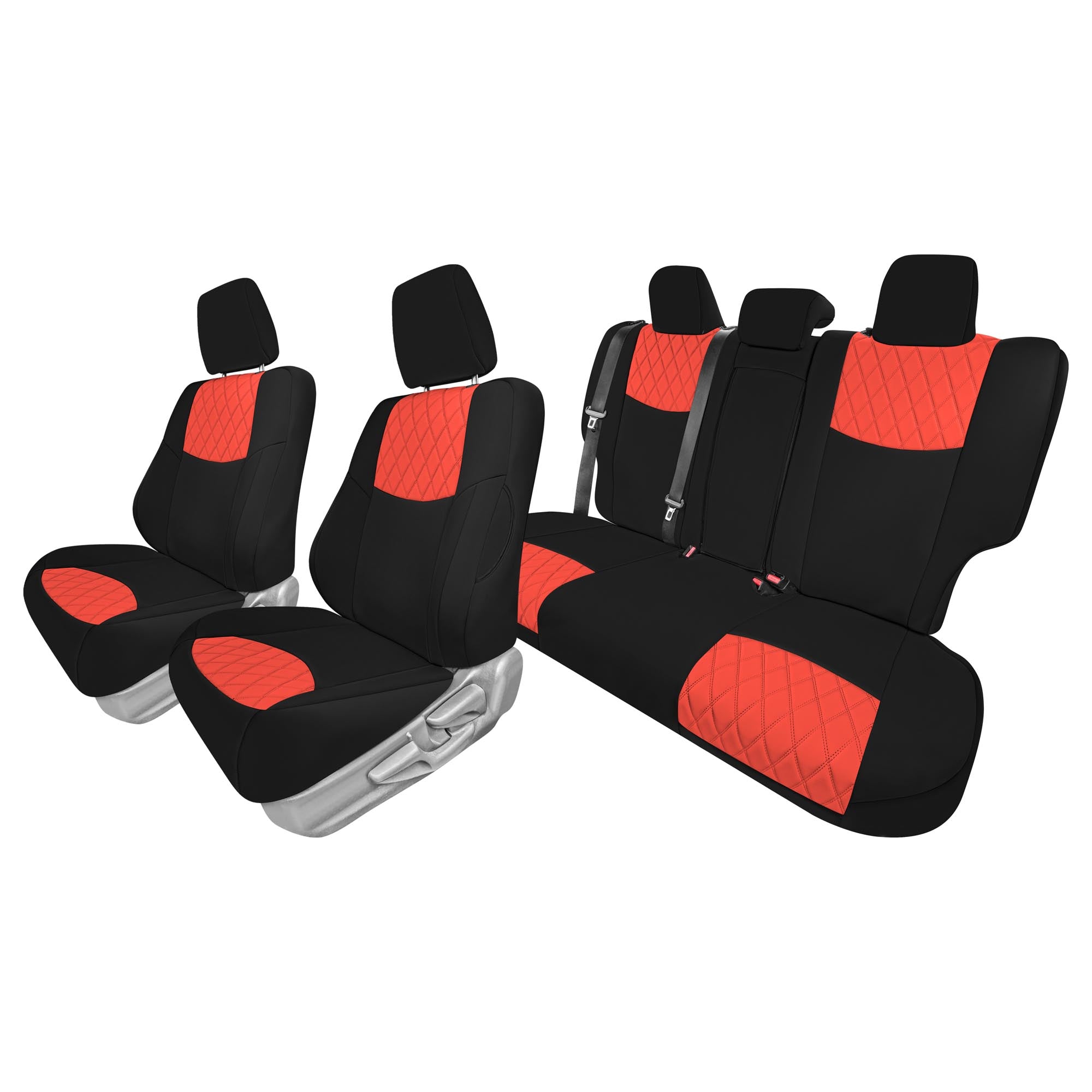 Toyota Corolla S | SE | LE 2014-2019 - Full Set Seat Covers - Red Ultraflex Neoprene