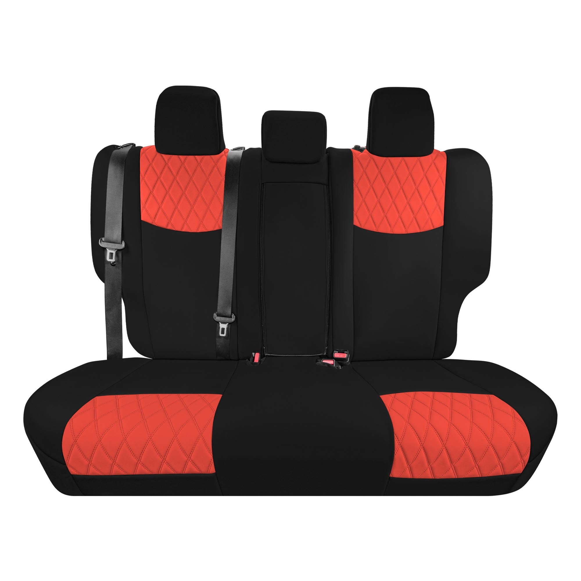 Toyota Corolla S | SE | LE 2014-2019 - Rear Set Seat Covers - Red Ultraflex Neoprene