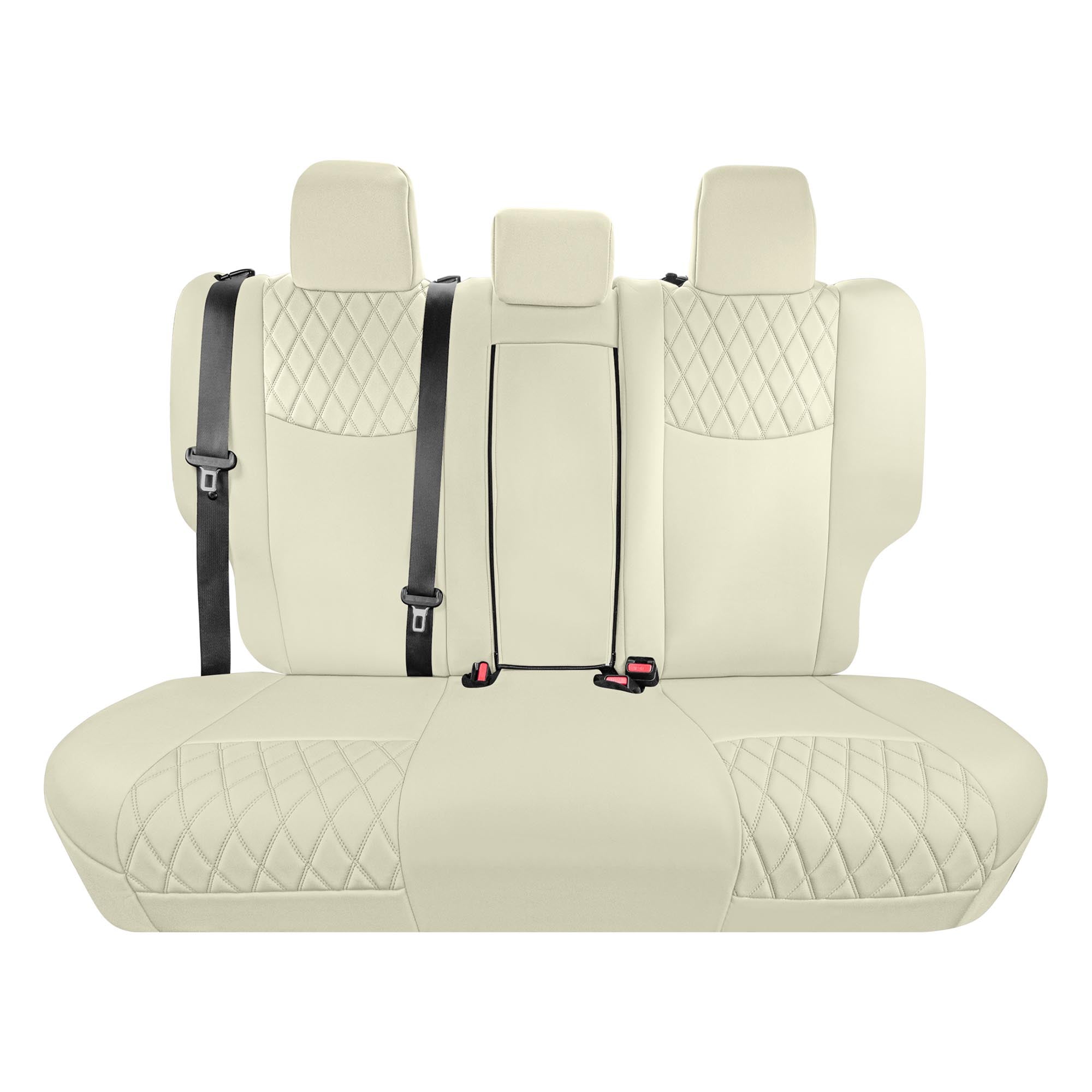 Toyota Corolla S | SE | LE 2014-2019 - Rear Set Seat Covers - Solid Beige Ultraflex Neoprene