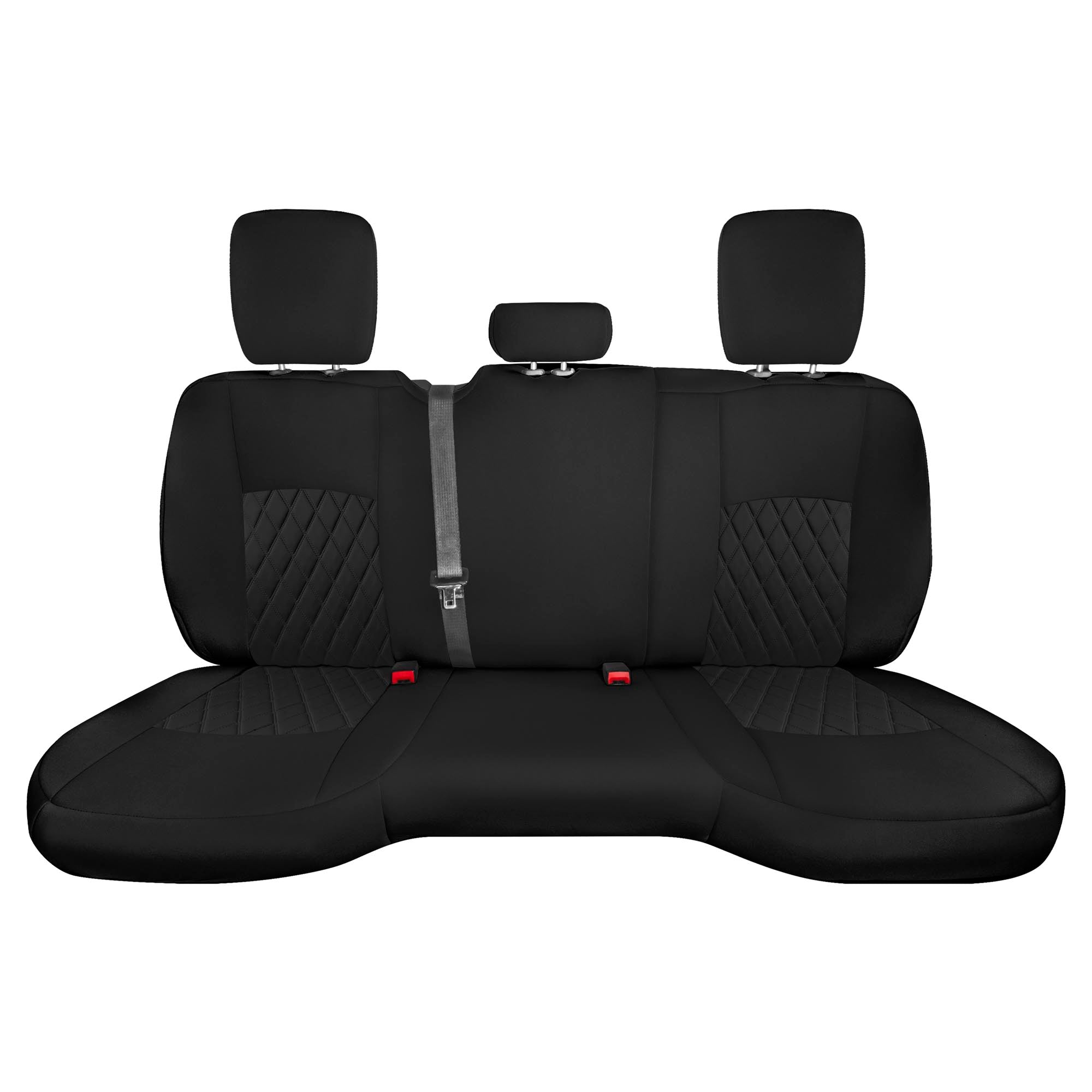 Dodge Ram 1500 2011-2018 & Ram 1500 Classic 2019-2025 Quad Cab - Rear Set Seat Covers - Black Ultraflex Neoprene