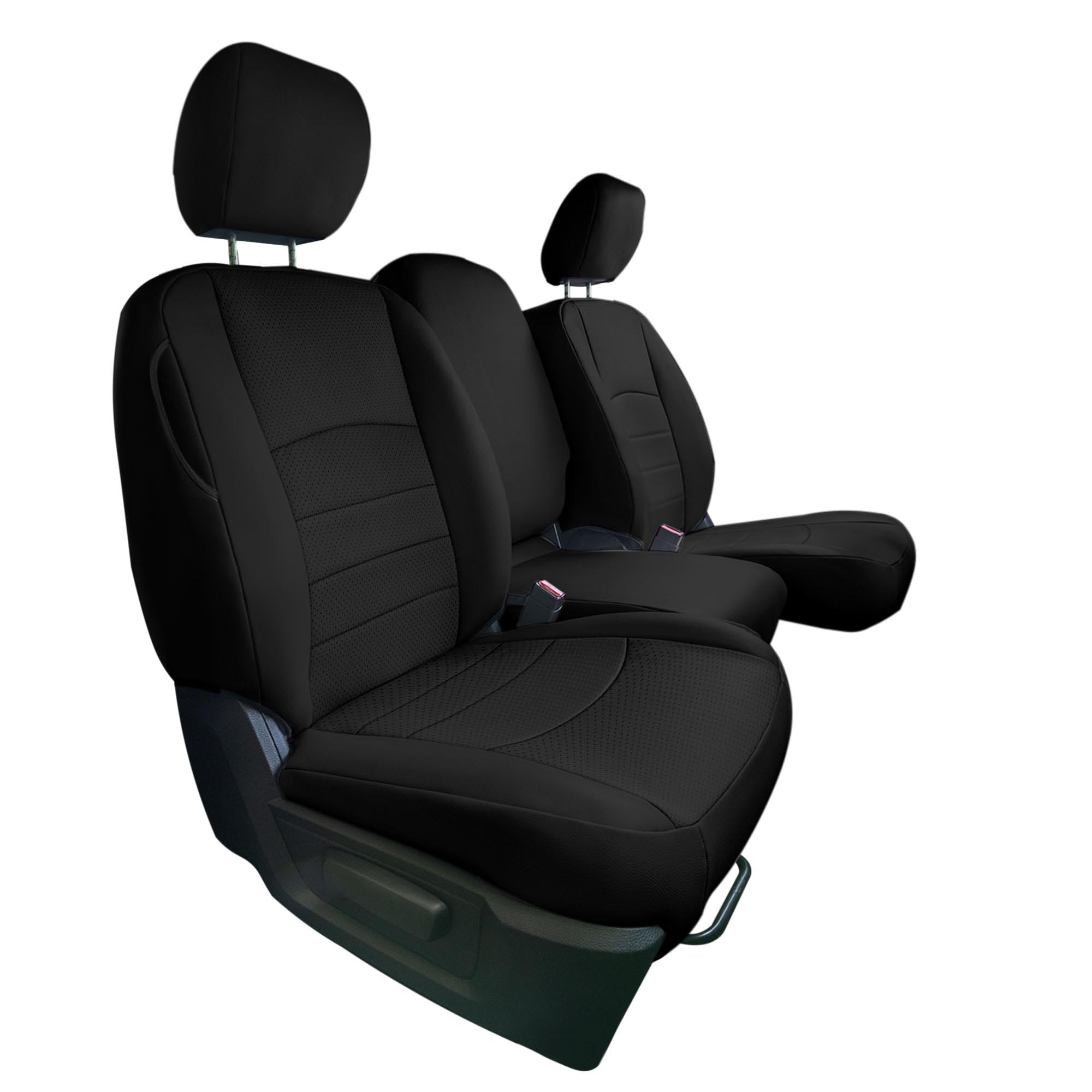 Dodge Ram 1500 2011-2018 & Ram 1500 Classic 2019-2025 - Front Set Seat Covers - Black Faux Leather