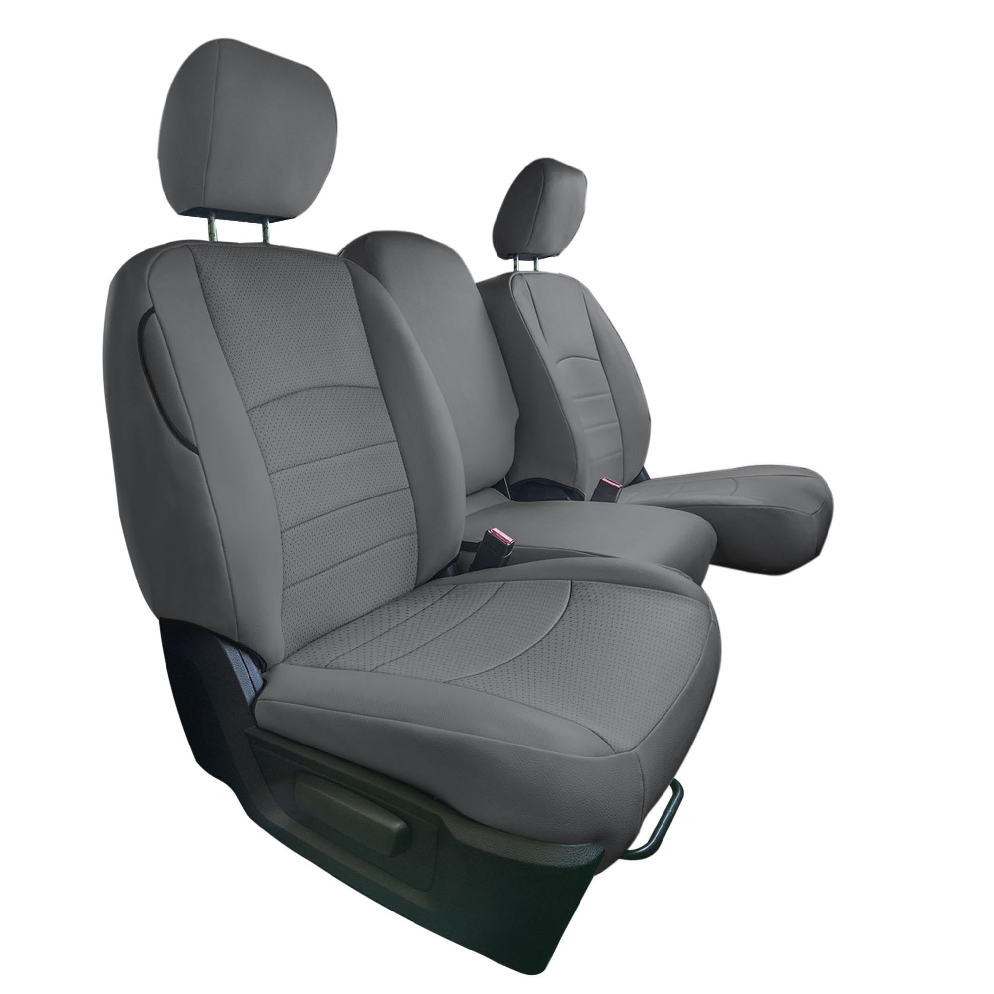 Dodge Ram 1500 2011-2018 & Ram 1500 Classic 2019-2025 - Front Set Seat Covers - Gray Faux Leather