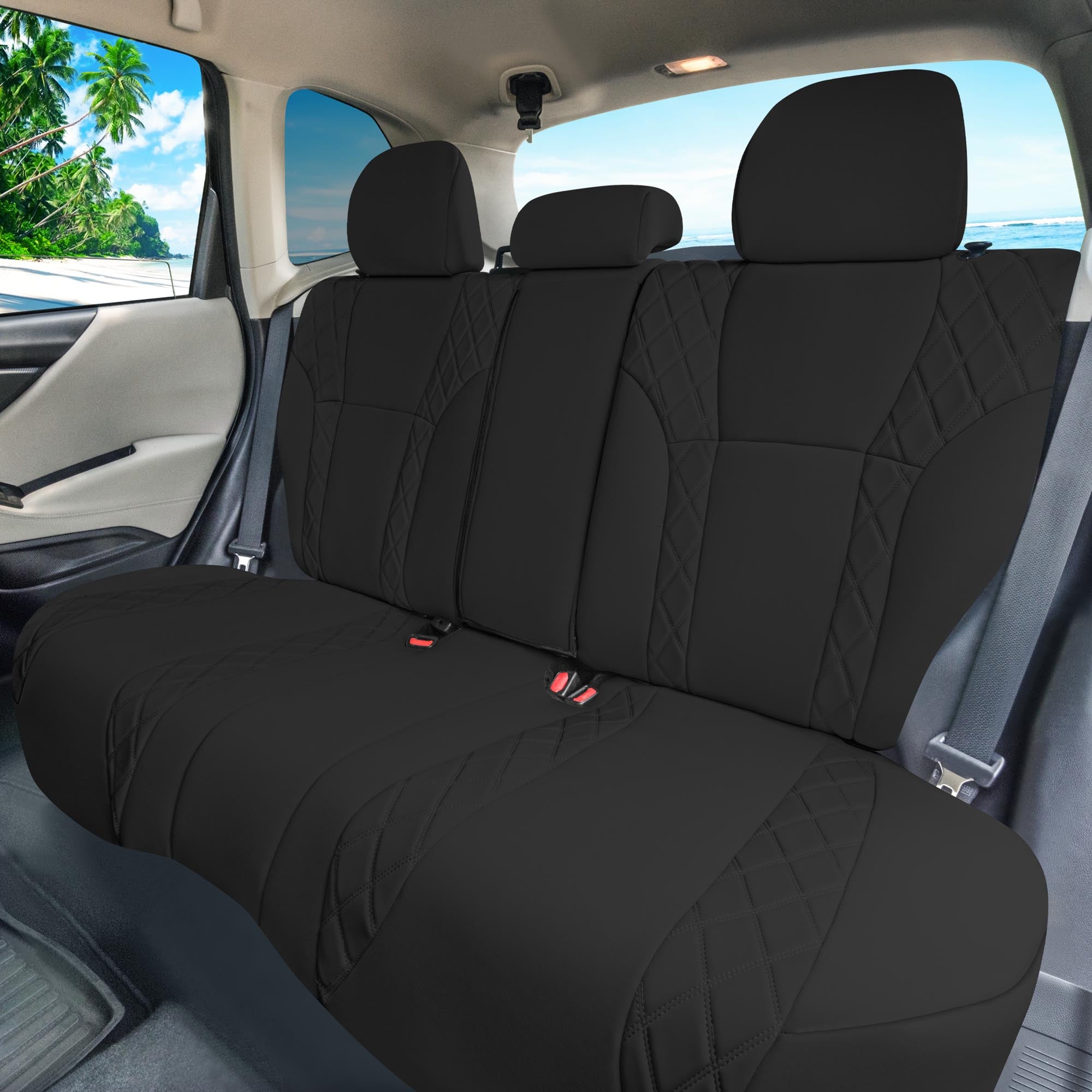 Subaru Forester 2019-2024 - Rear Set Seat Covers - Black Ultraflex Neoprene