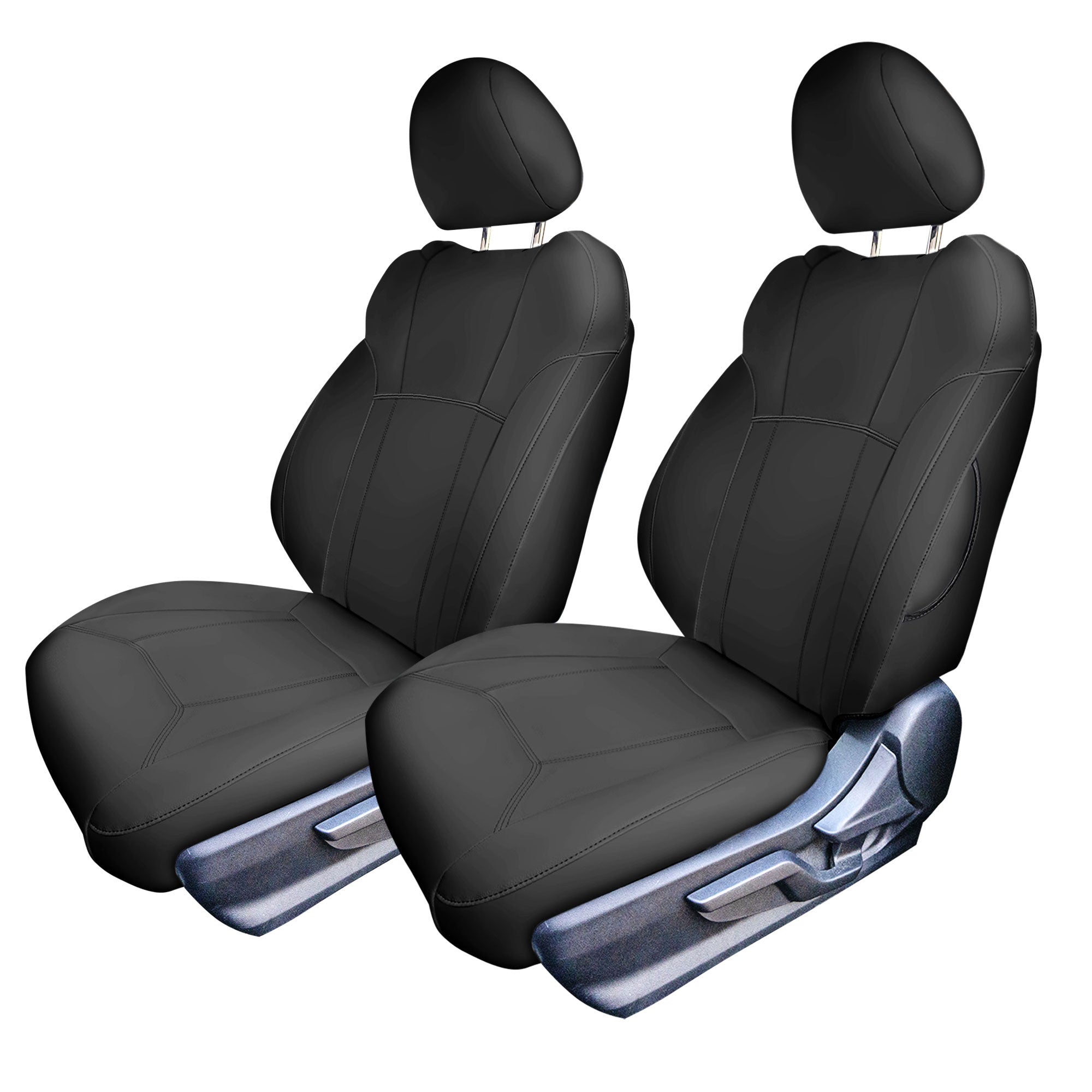 Subaru Forester 2019-2024 - Front Set Seat Covers - Black Faux Leather