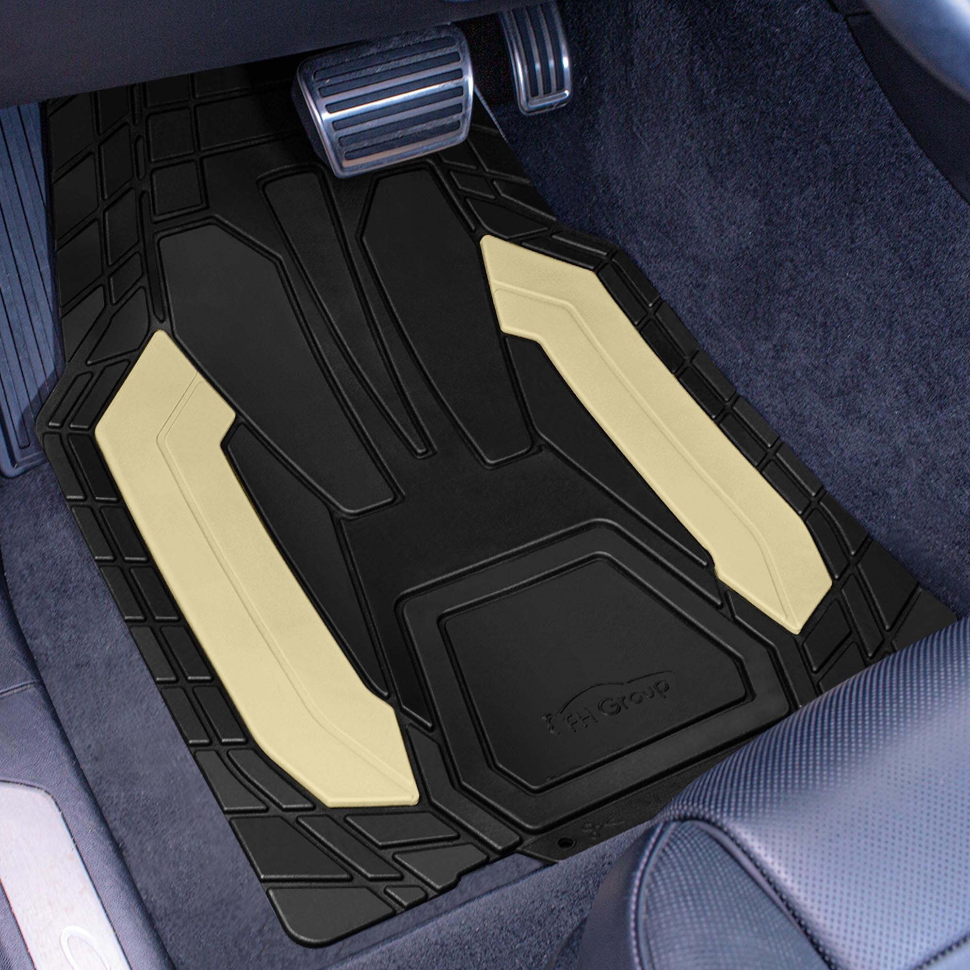 High Quality Rubber Floor Mats - Full Set Beige