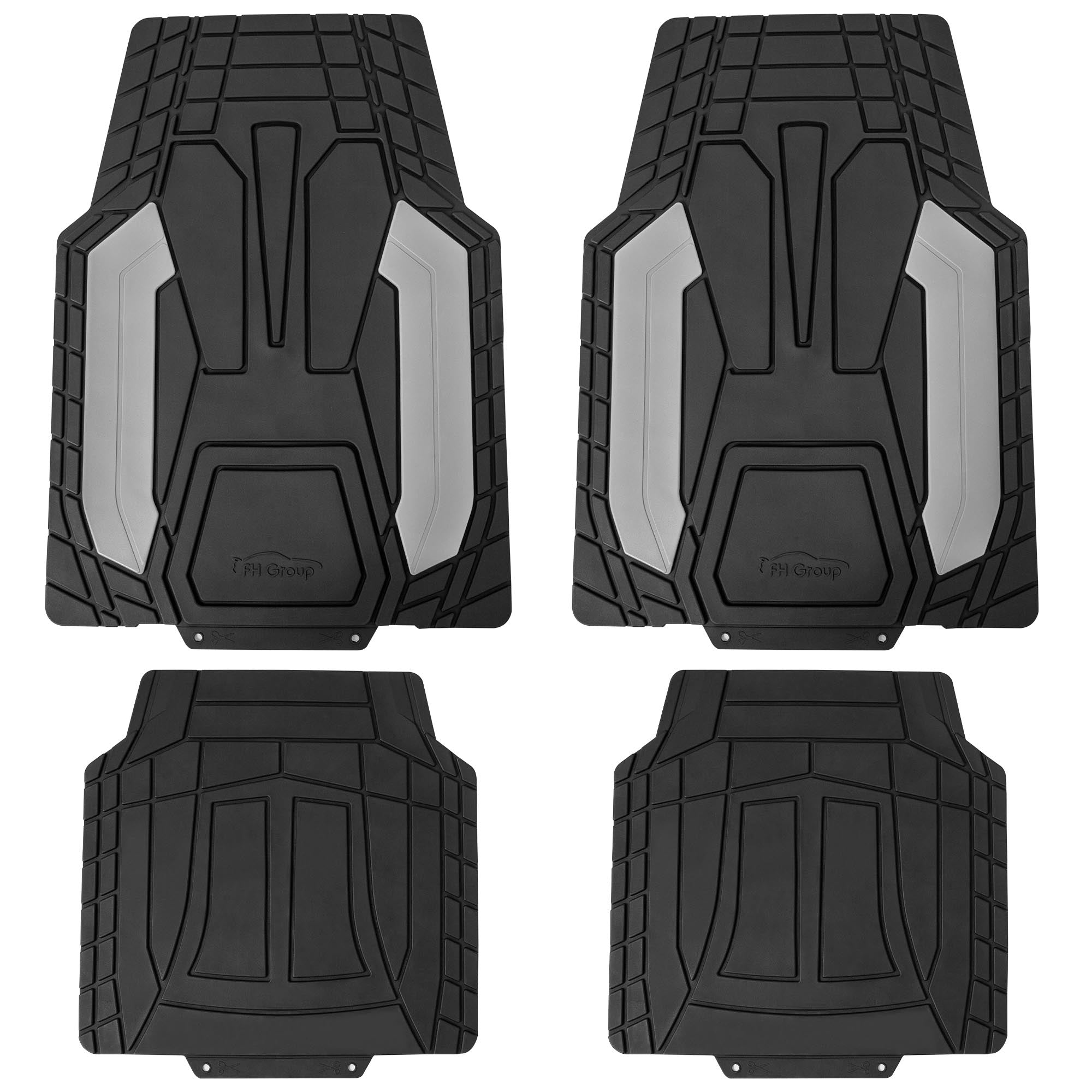 High Quality Rubber Floor Mats - Full Set Gray