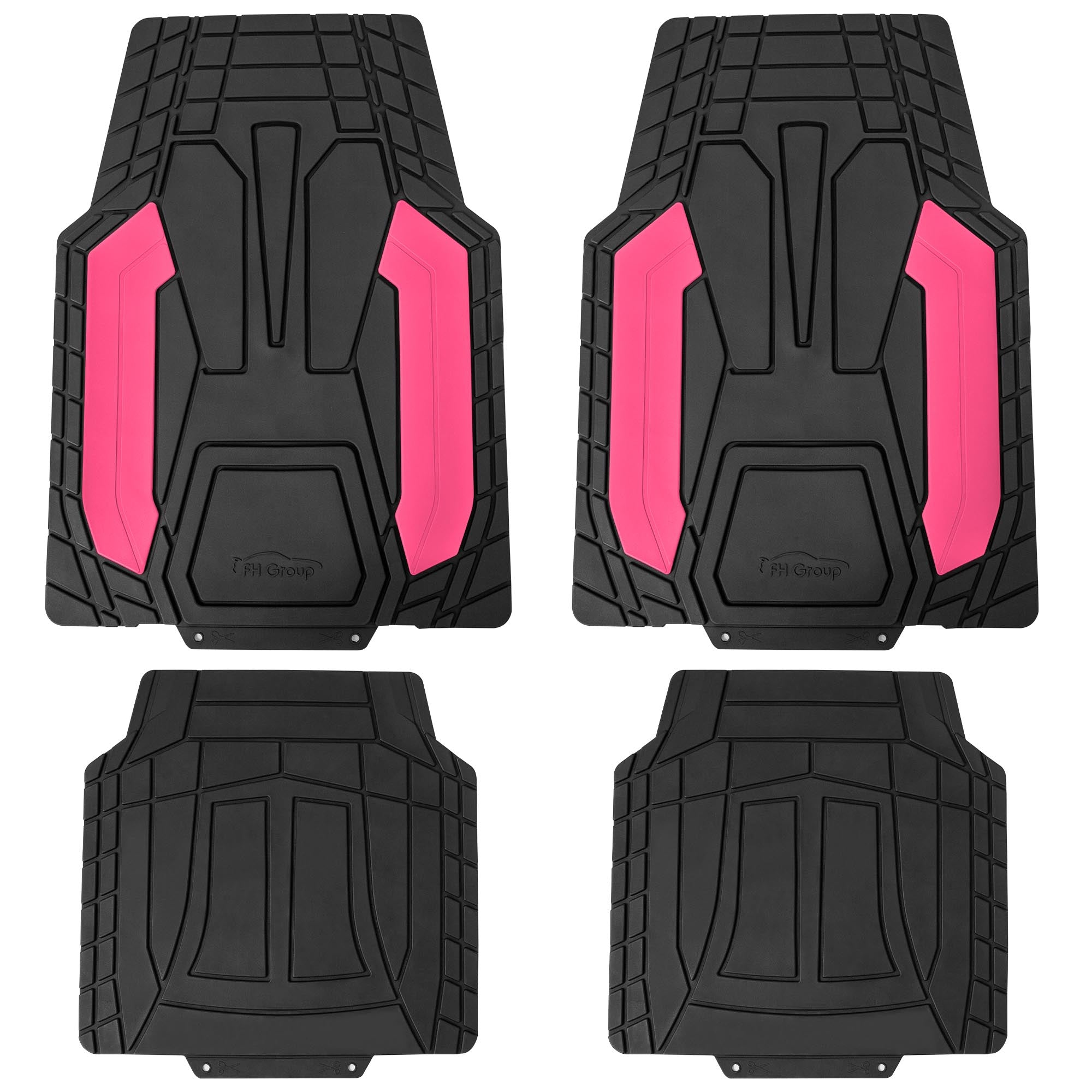 High Quality Rubber Floor Mats - Full Set Pink