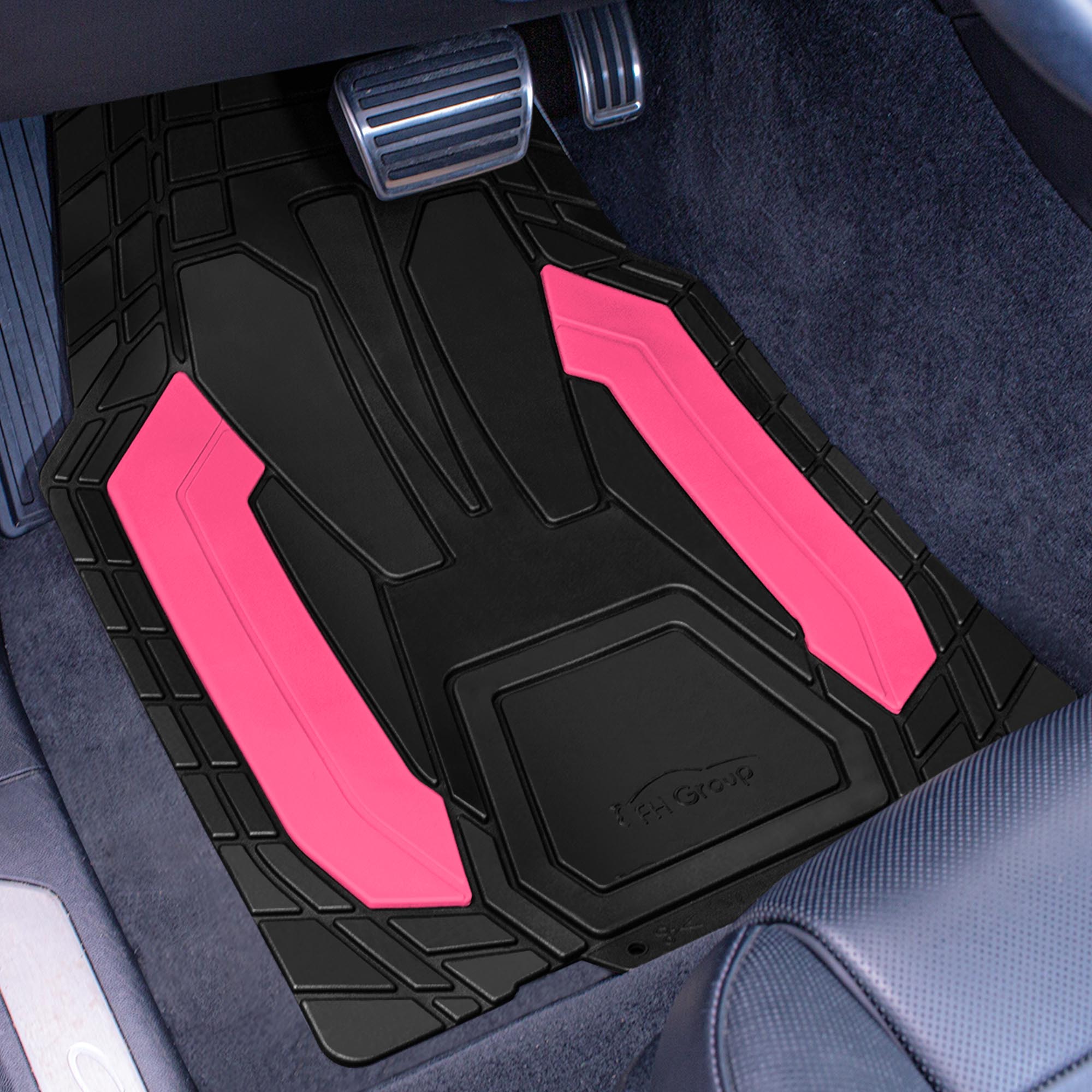 High Quality Rubber Floor Mats - Full Set Pink