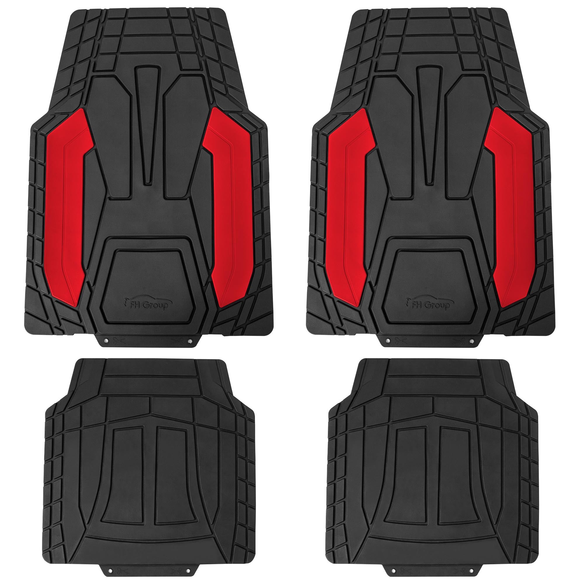 High Quality Rubber Floor Mats - Full Set Red