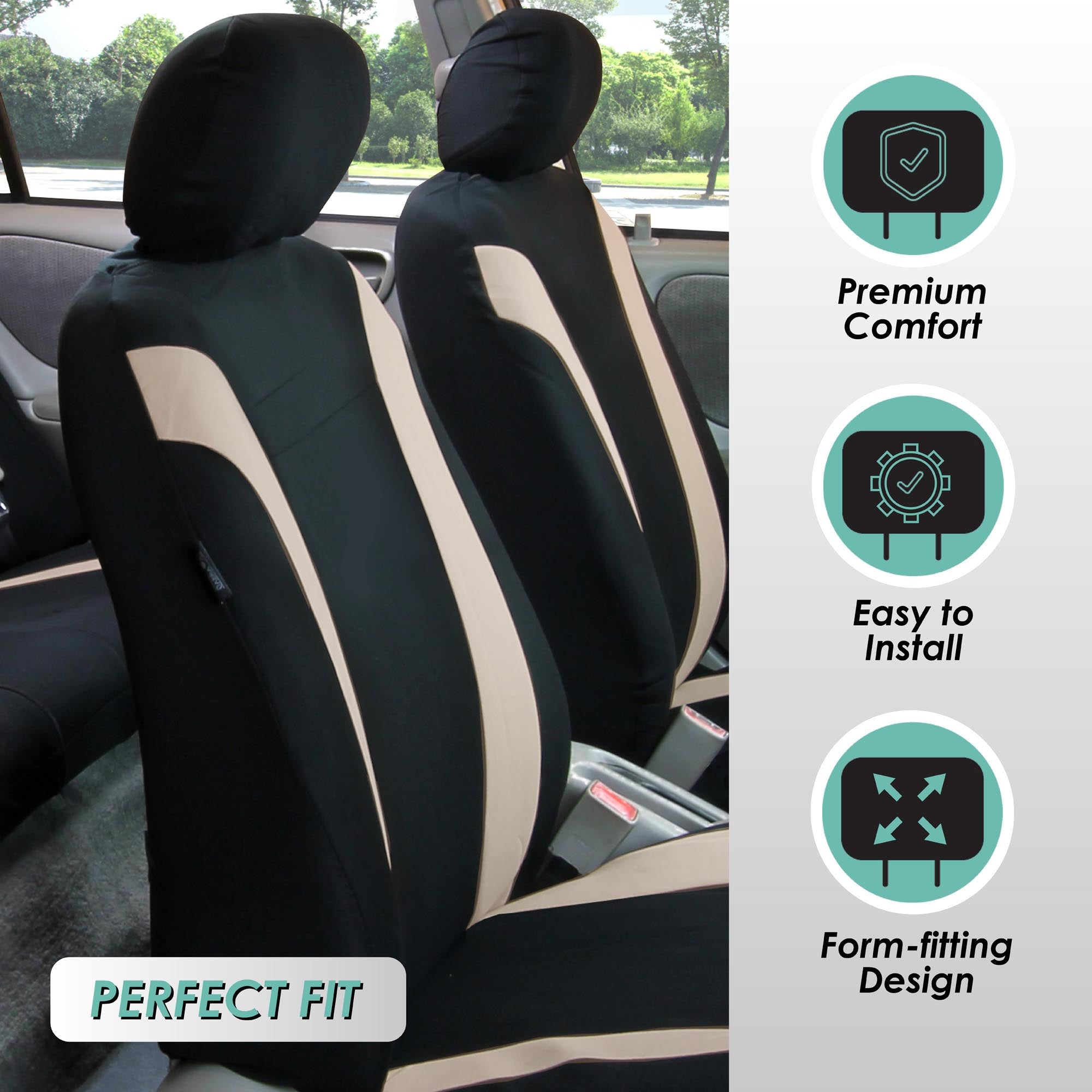 Cosmopolitan Seat Covers - Rear Beige