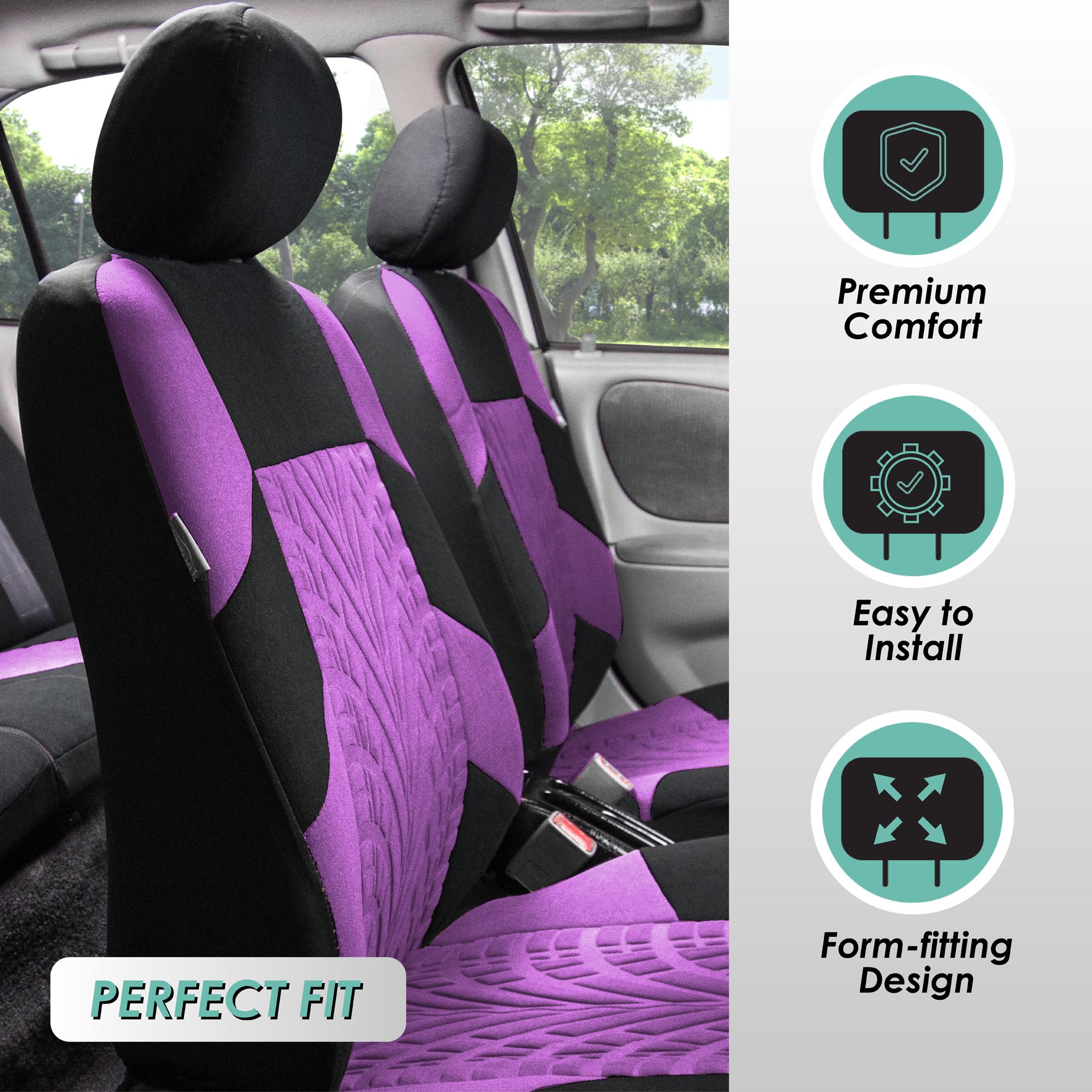 Travel Master Seat Covers - Full Set Purple