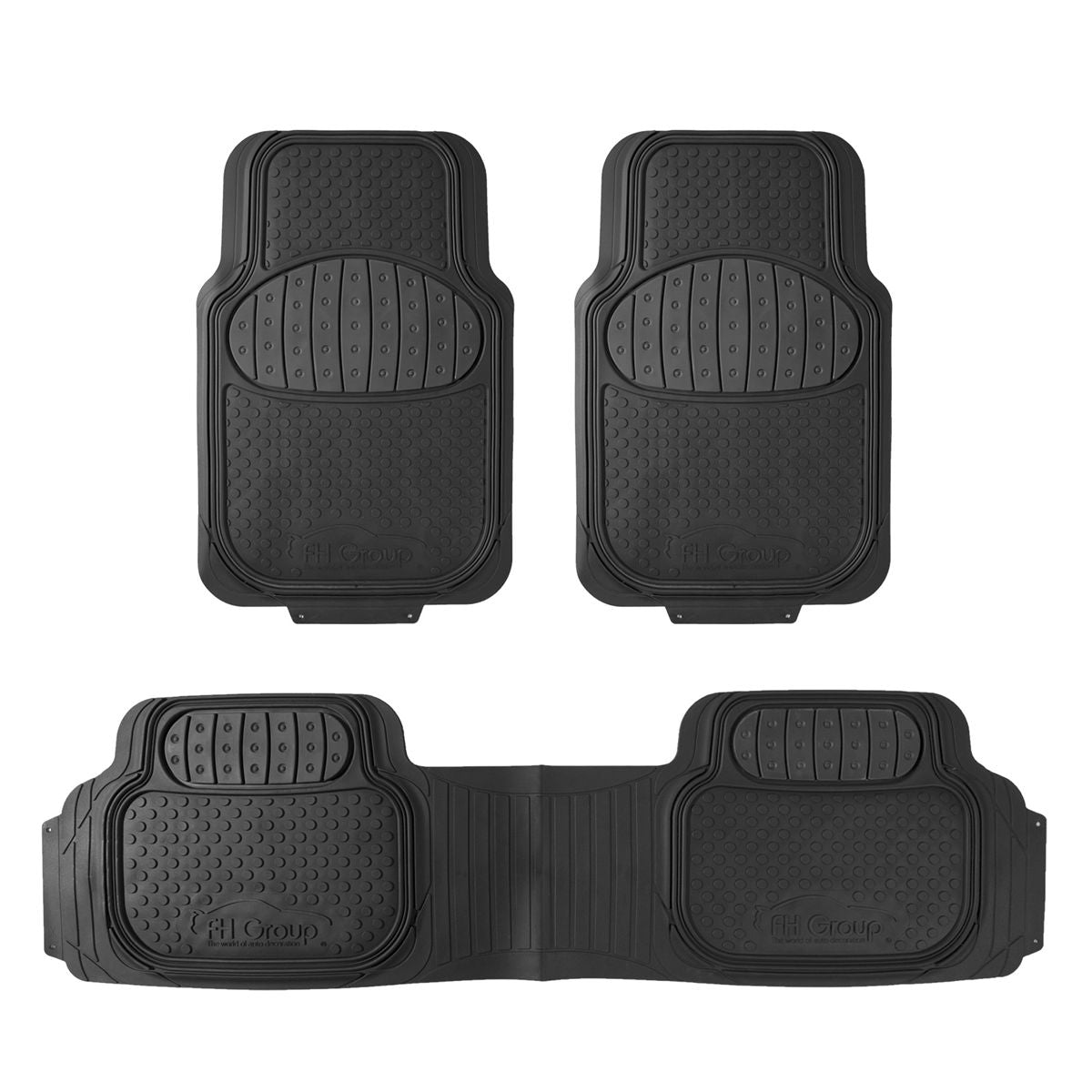 Heavy Duty ClimaProof Trimmable Touchdown Non-Slip Rubber Floor Mats Black