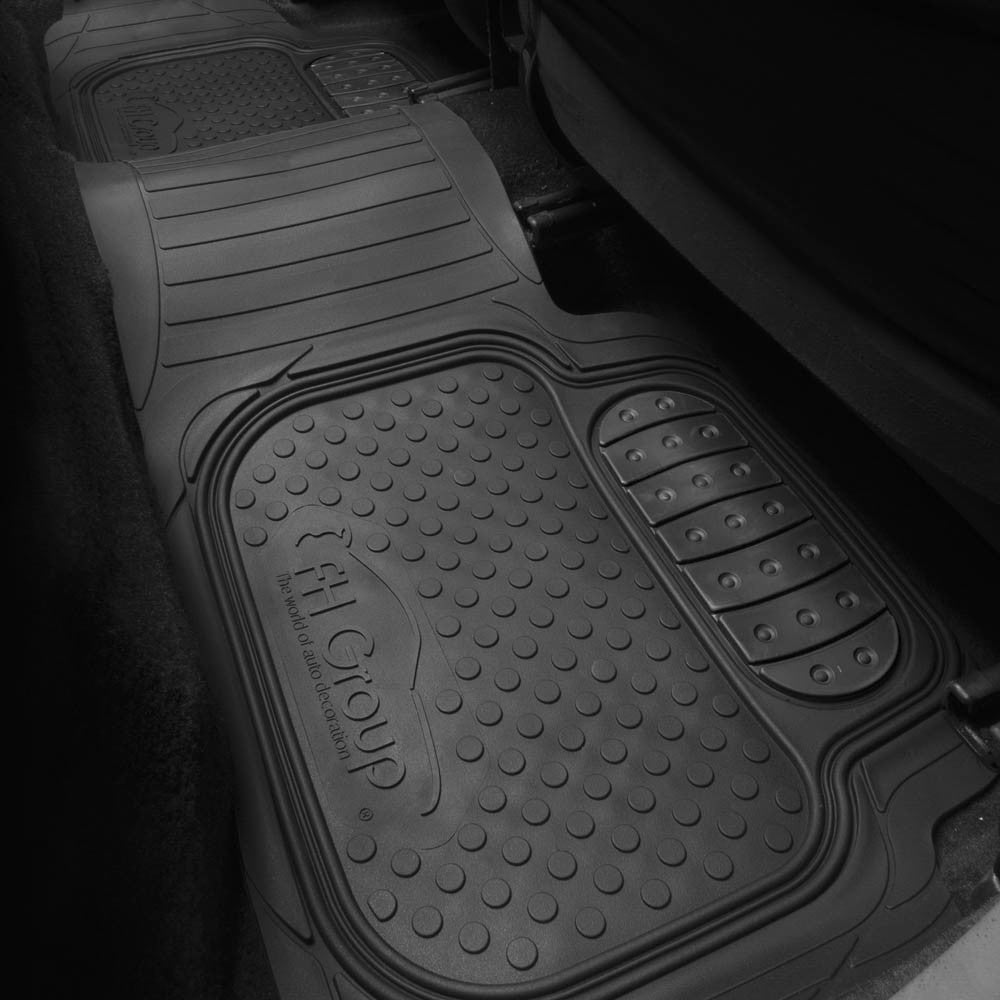 Heavy Duty ClimaProof Trimmable Touchdown Non-Slip Rubber Floor Mats Black