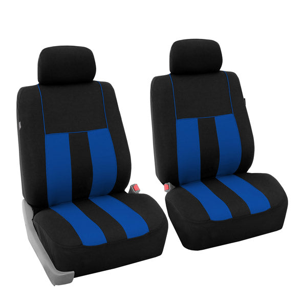 Striking Striped Seat Covers - Front Set Blue