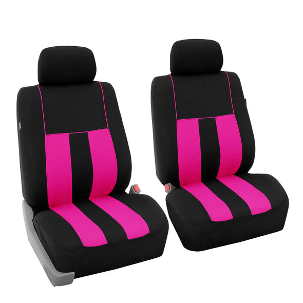 Striking Striped Seat Covers - Front Set Pink