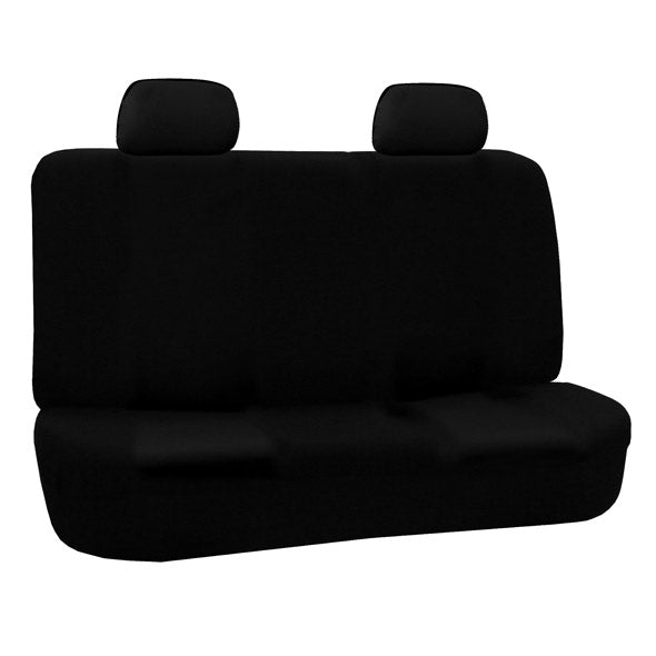 Flat Cloth Seat Covers - Rear Black