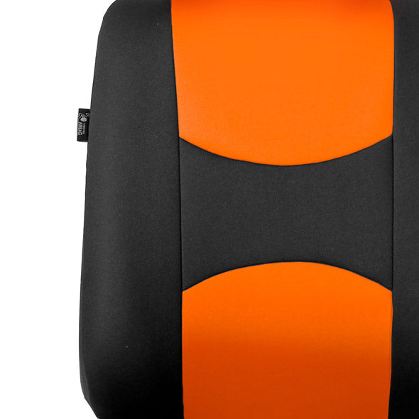 Flat Cloth Seat Covers - Front Set Orange