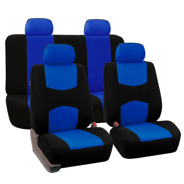 Flat Cloth Seat Covers - Full Set Blue