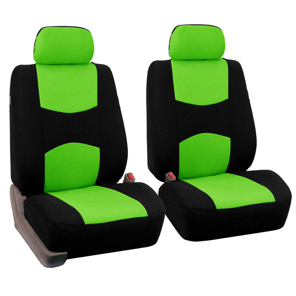 Flat Cloth Seat Covers - Full Set Green