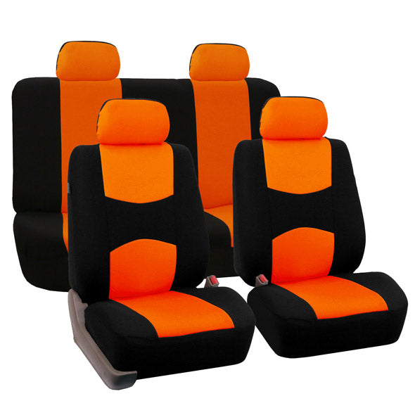 Flat Cloth Seat Covers - Full Set Orange