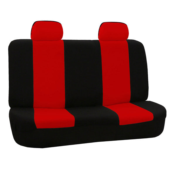 Flat Cloth Seat Covers - Full Set Red