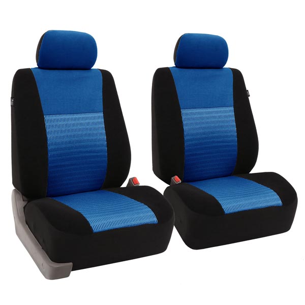 Trendy Elegance 3D Air Mesh Seat Covers - Front Set Blue